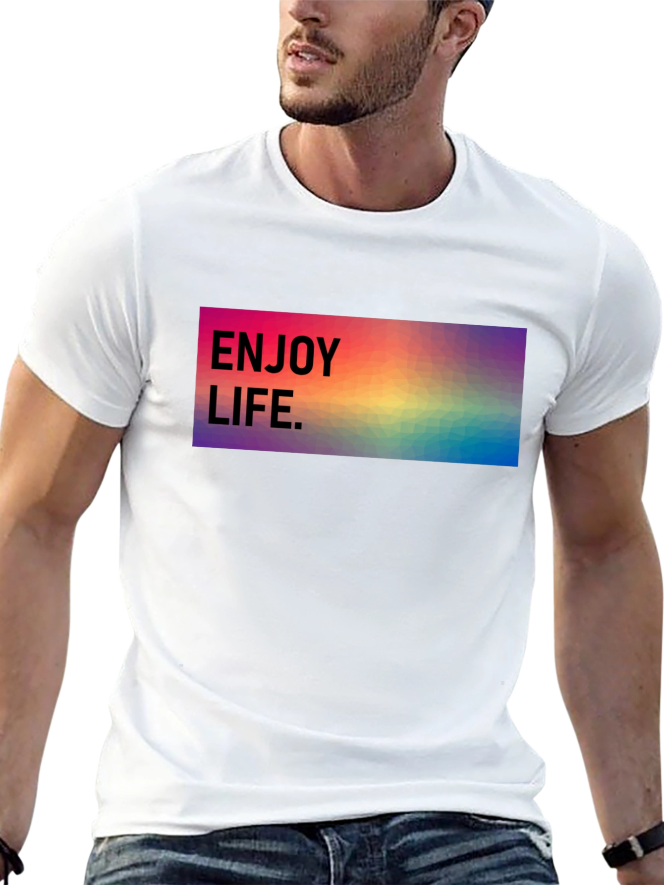 Black Enjoy Life Graphic Tee - Black view 13
