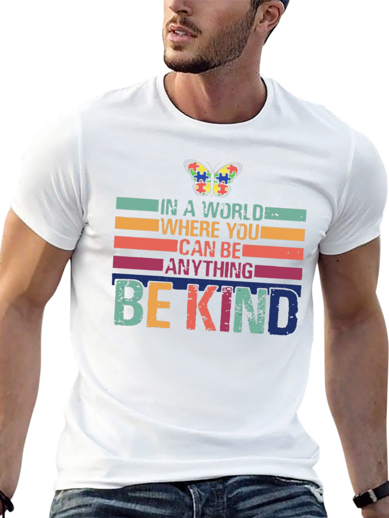 Black Be Kind Autism Awareness Graphic Tee view 13