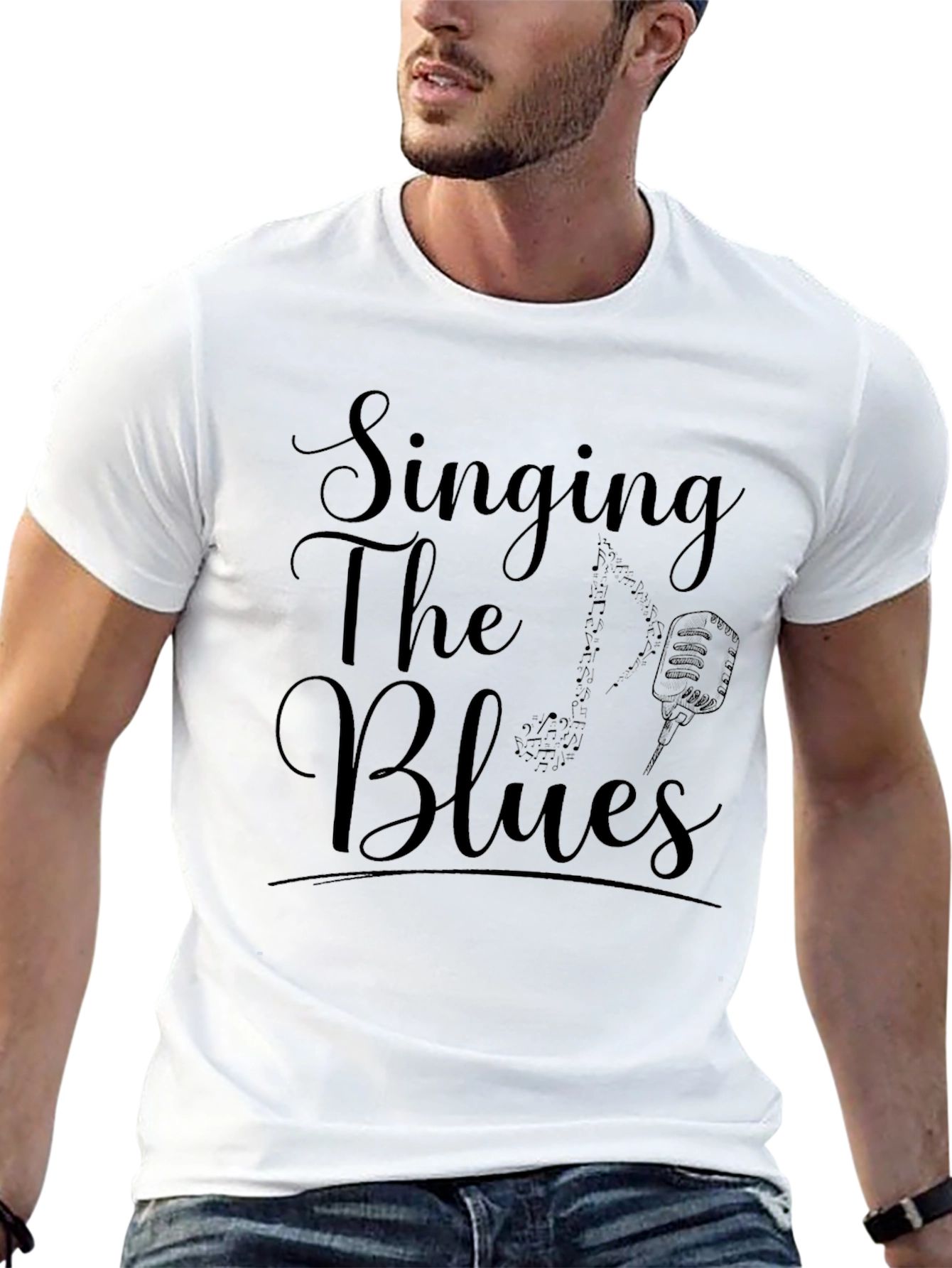 Black Singing The Blues Graphic Tee - Soft Cotton Blend view 13