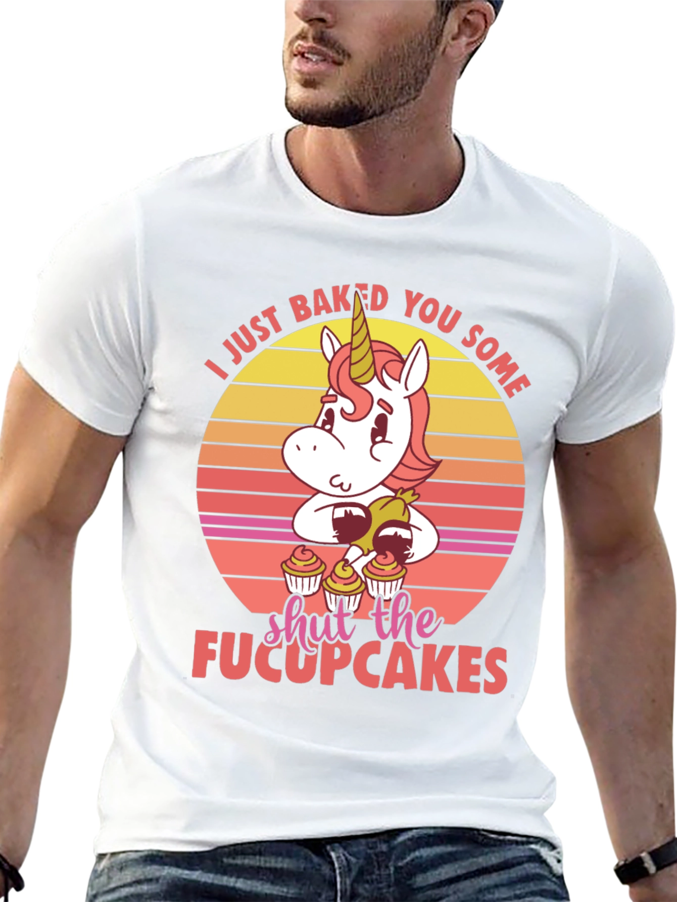 Black Unicorn Cupcake Graphic T-Shirt view 13