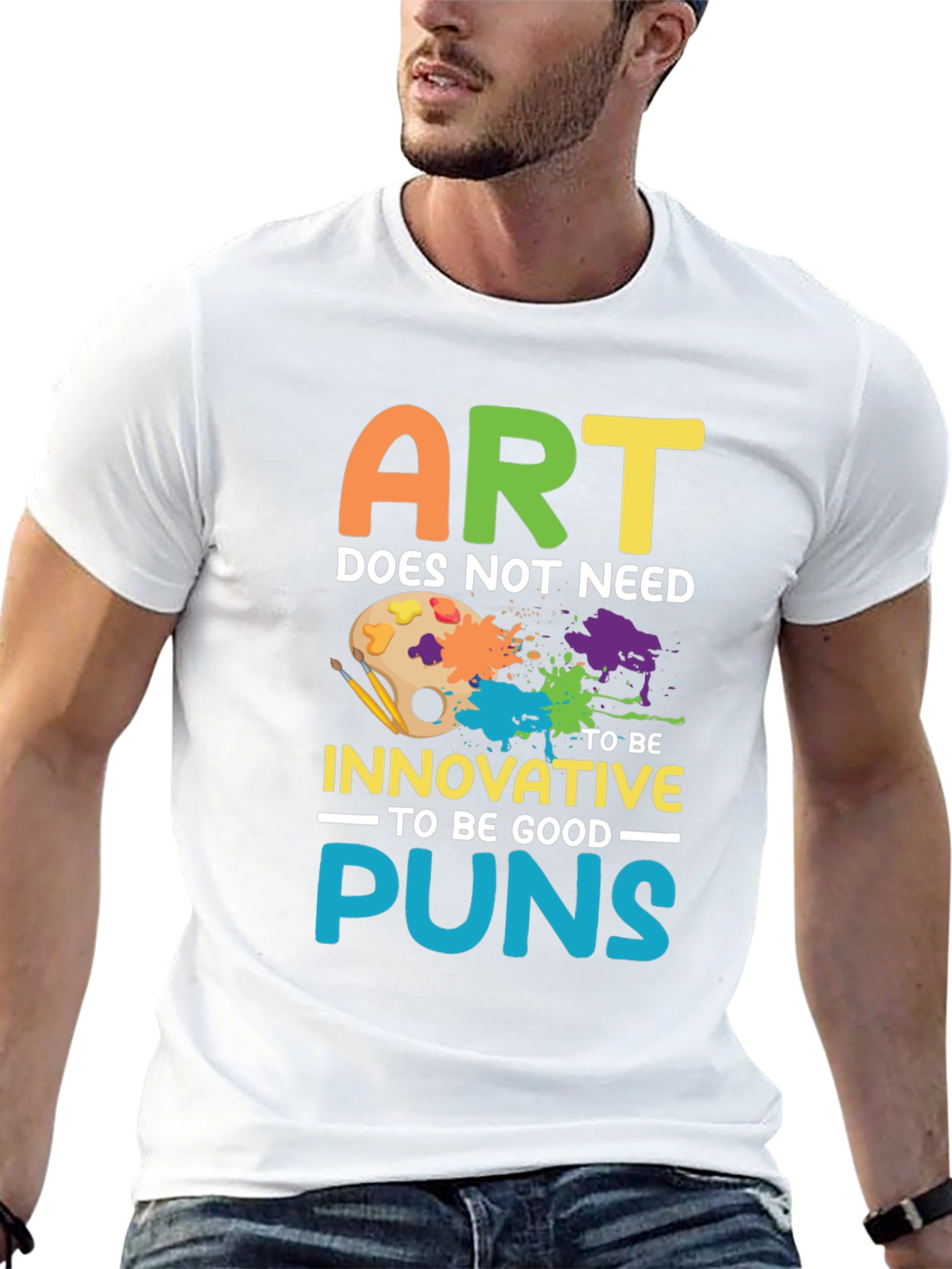 Black Art Puns T-Shirt - Funny Artistic Humor Tee view 13