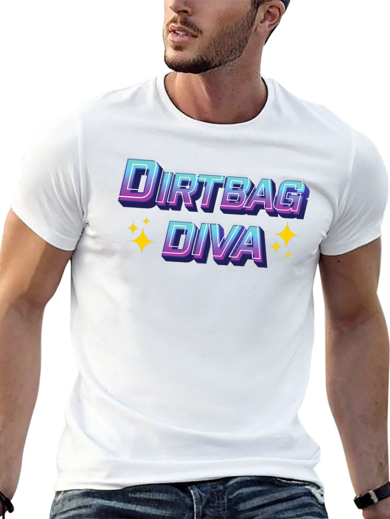 Black Dirtbag Diva T-Shirt - Novelty Graphic Tee view 13