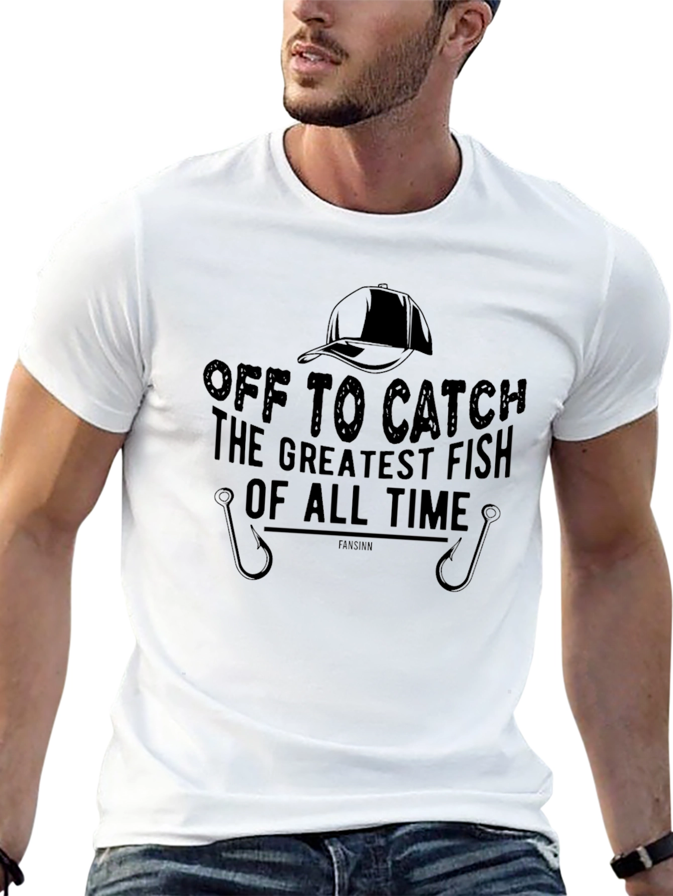 Black Fishing T-Shirt - Off to Catch the Greatest Fish of All Time view 13