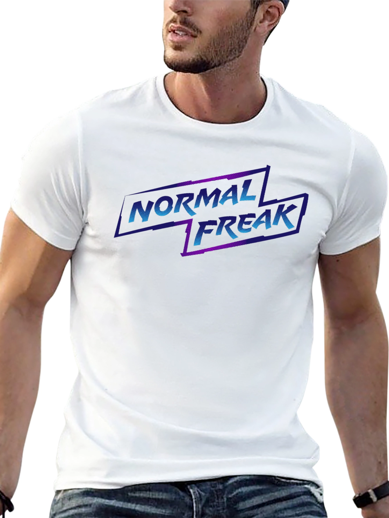 Black Normal Freak Graphic Tee - Black Cotton T-Shirt view 13