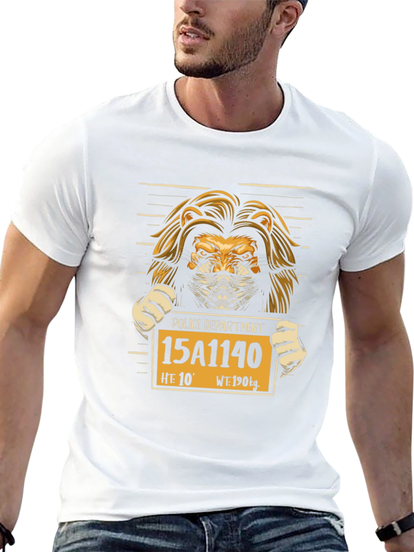 Black Lion Mugshot Graphic T-Shirt - Black view 13
