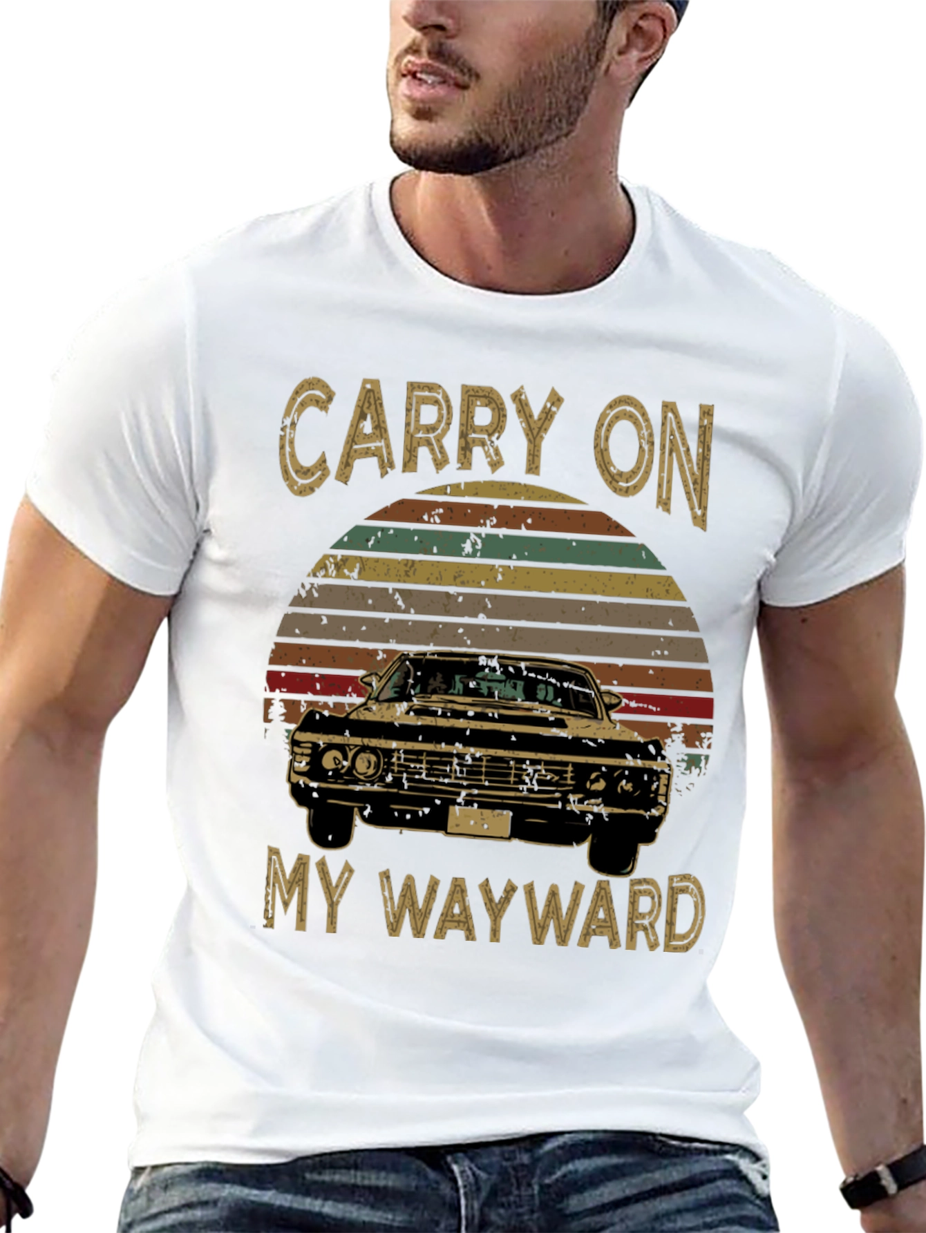 Black Carry On Supernatural Impala T-Shirt view 13