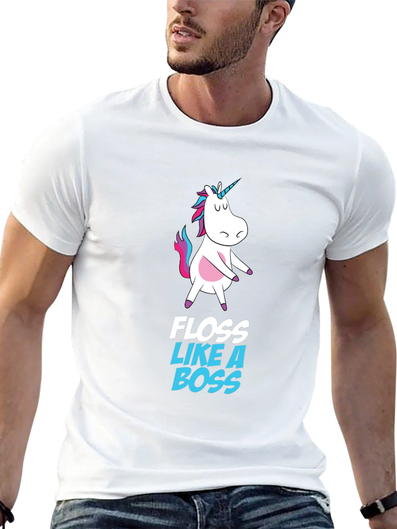 Black Unicorn Floss Like A Boss Black T-Shirt view 13