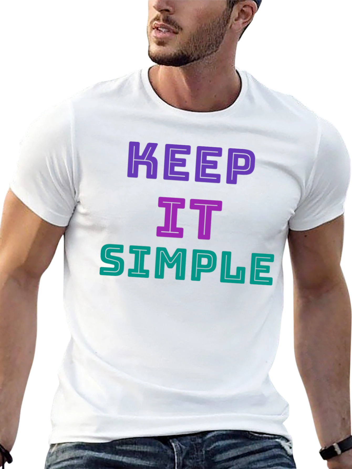 Black Keep It Simple Graphic T-Shirt - Casual Style view 13