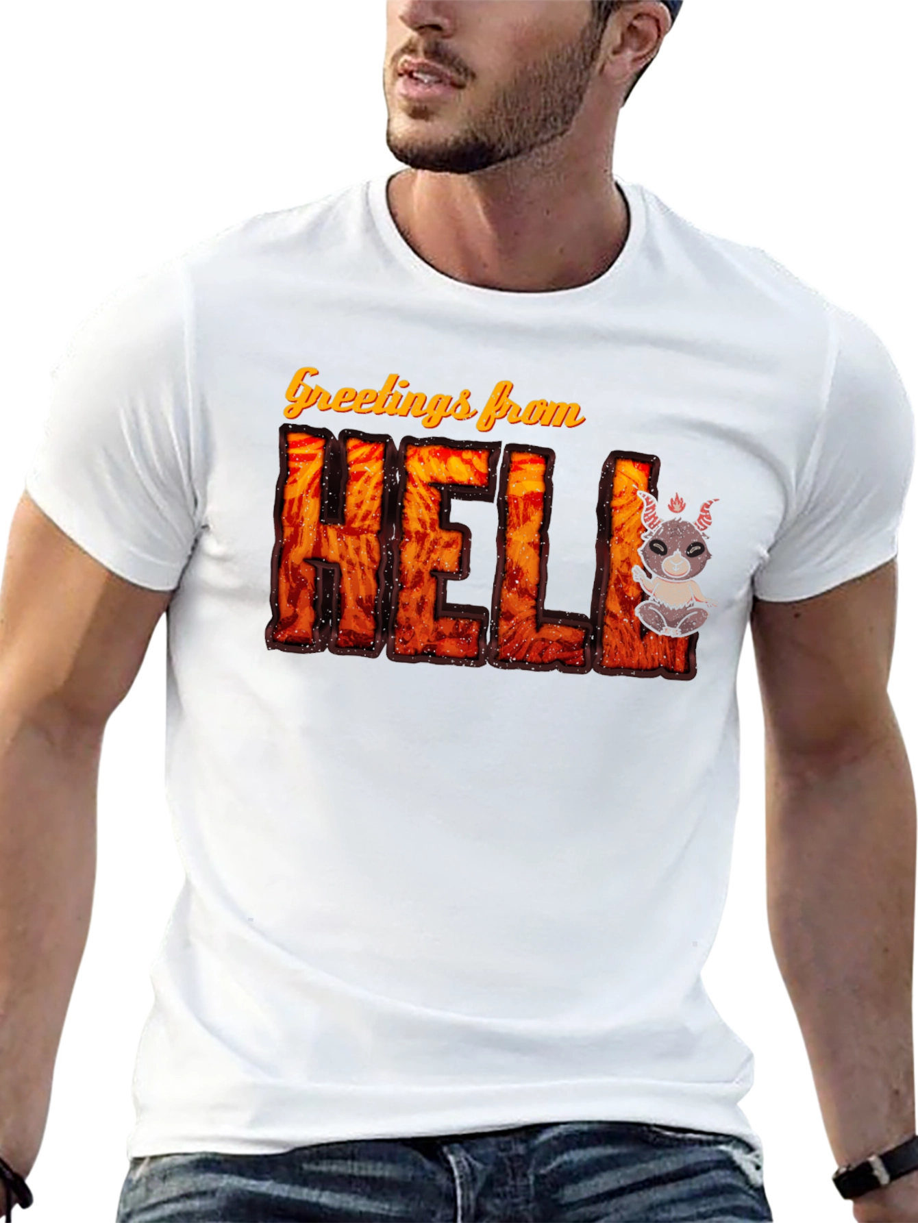 Black Greetings From Hell T-Shirt view 13