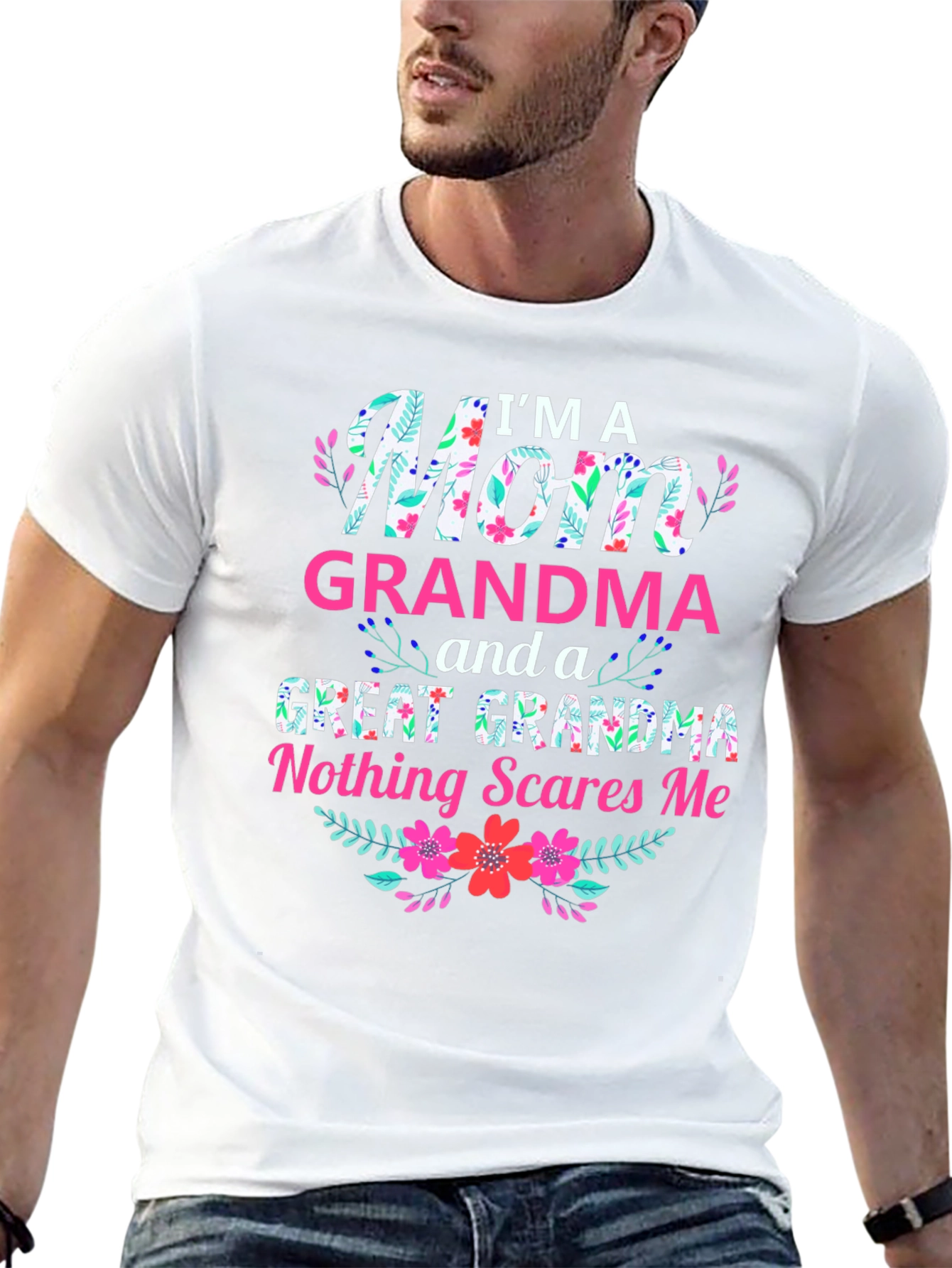 Black I'm a Mom, Grandma & Great Grandma T-Shirt view 13