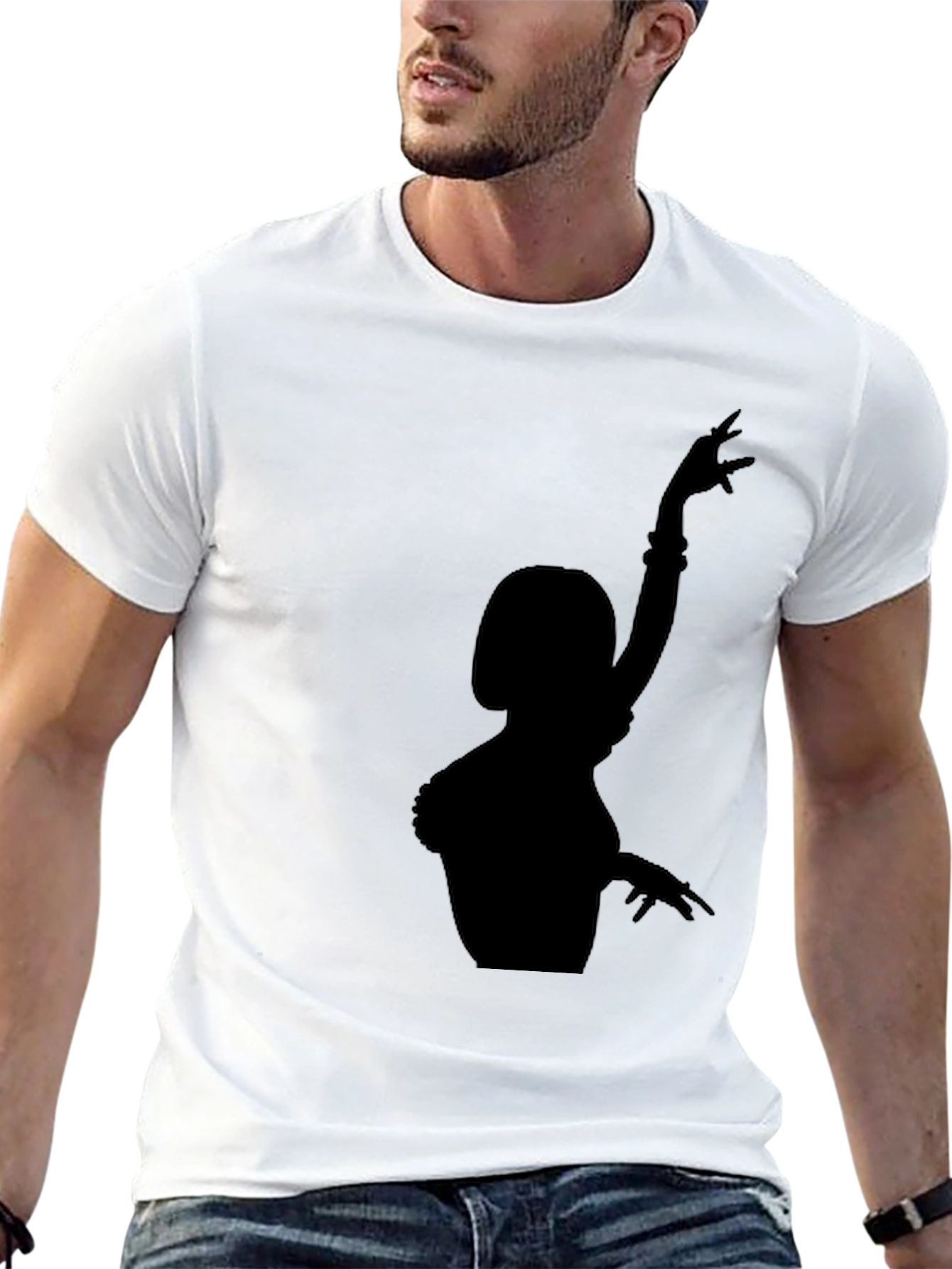 Black Silhouette Dancer Black T-Shirt view 13