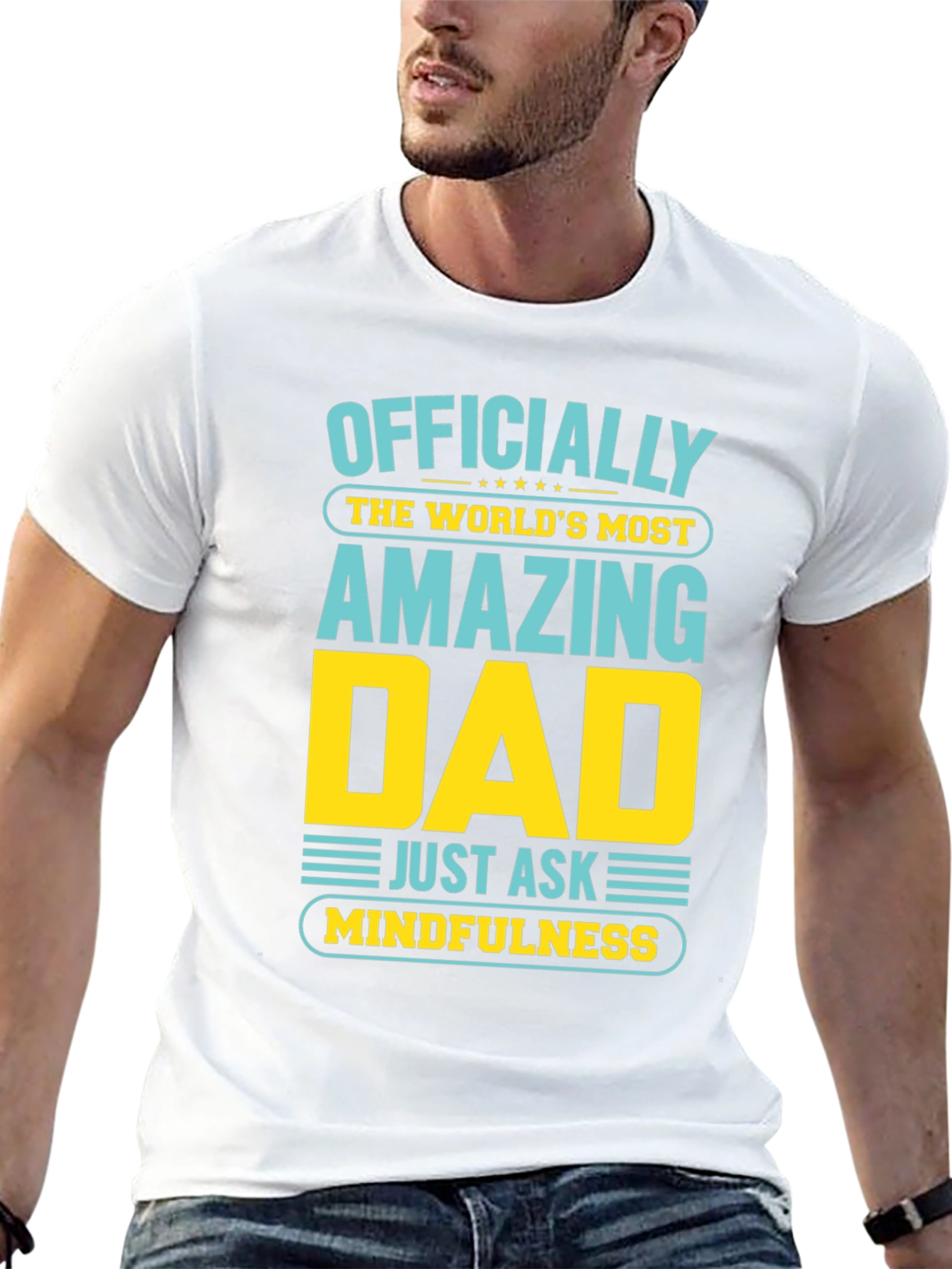 Black Officially Amazing Dad Graphic T-Shirt view 13