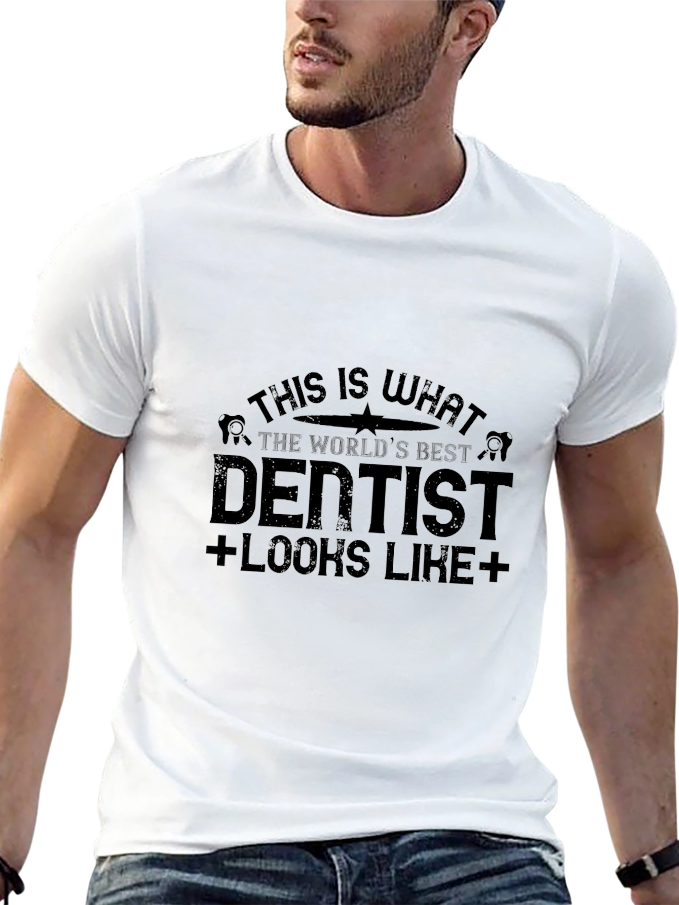 Black Best Dentist T-Shirt - Funny Dental Gift view 13