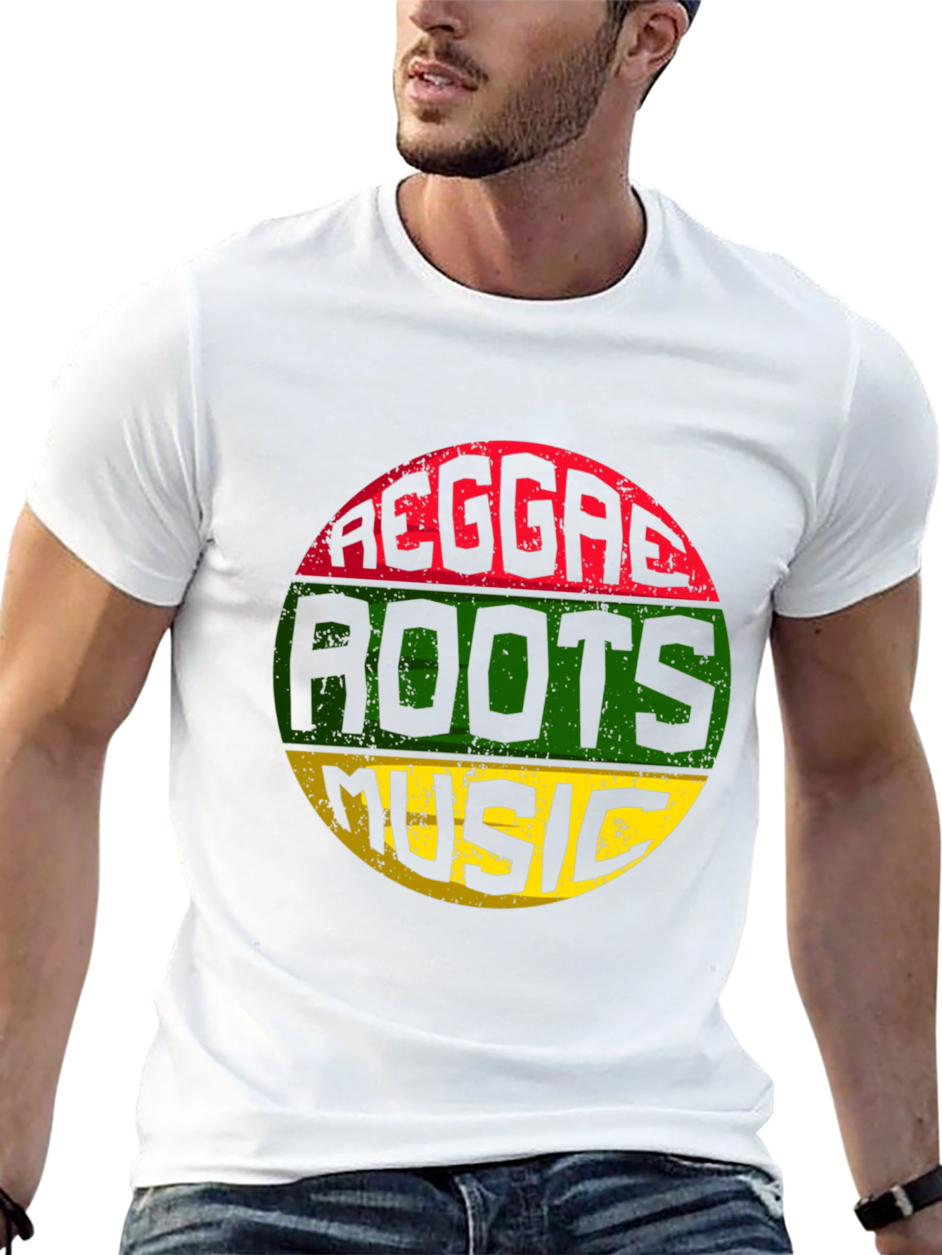Black Reggae Roots Music T-Shirt - Black view 13