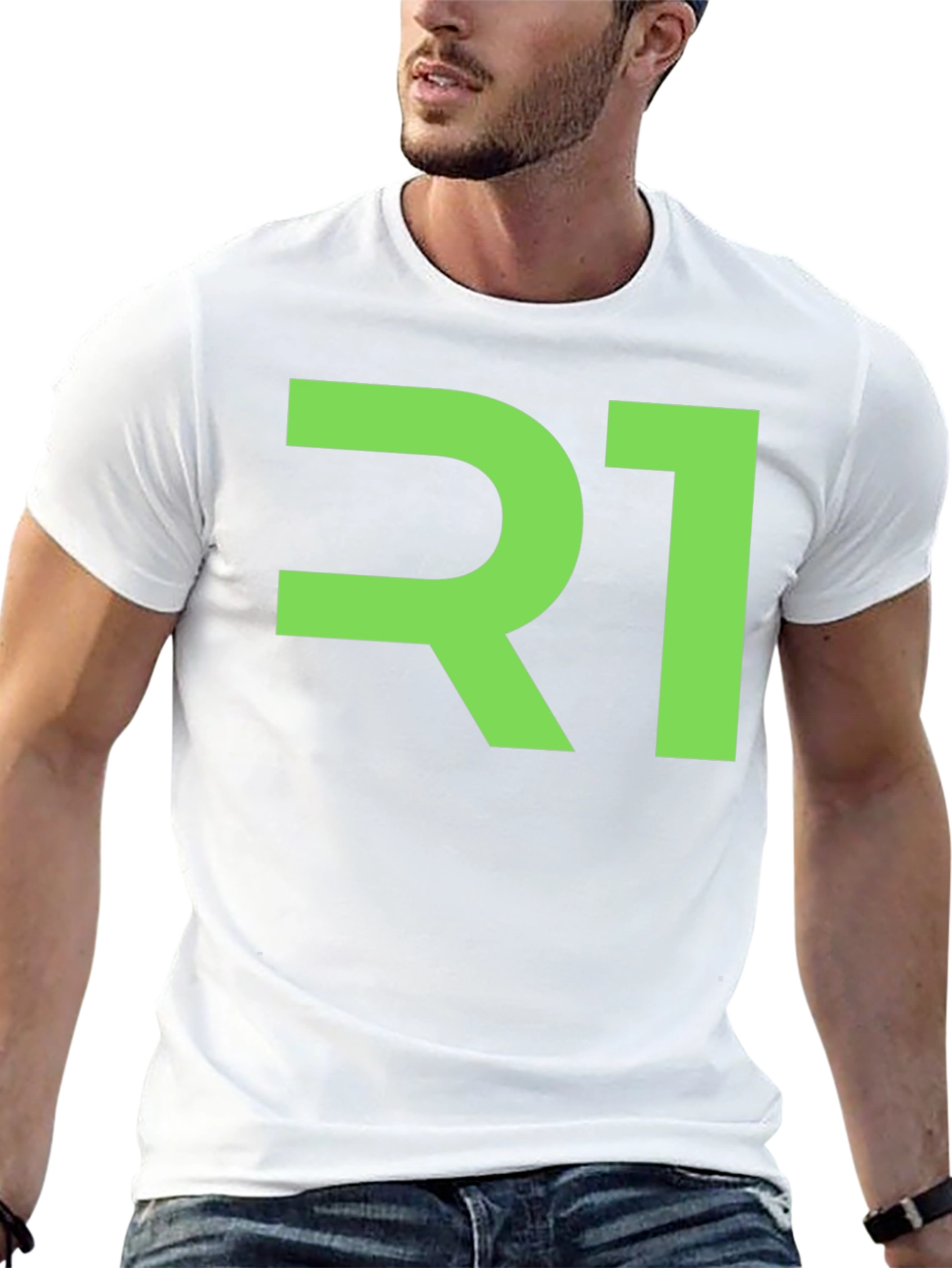 Black R1 Graphic Tee - Bold Statement T-Shirt view 13