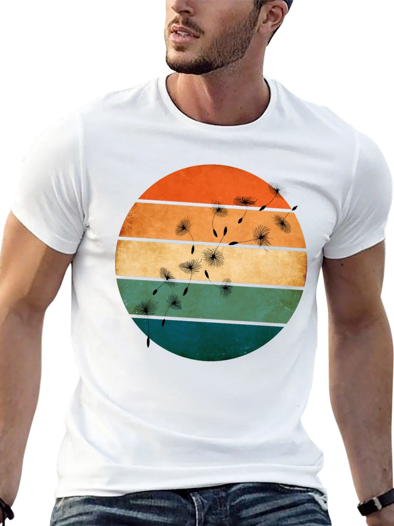 Retro Dandelion T-Shirt - Stylish Graphic Tee - 13