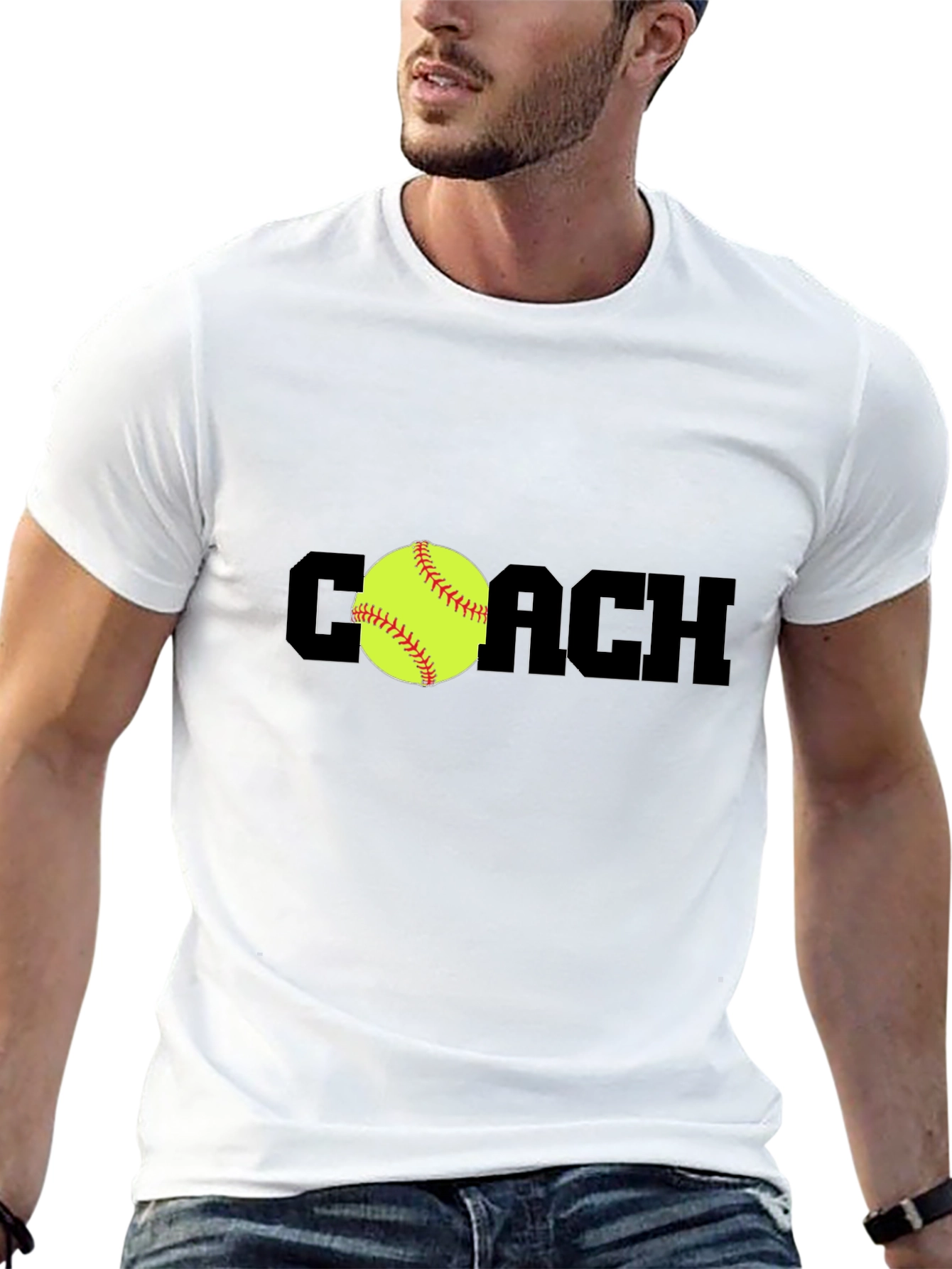 Black Coach Softball T-Shirt - Black view 13