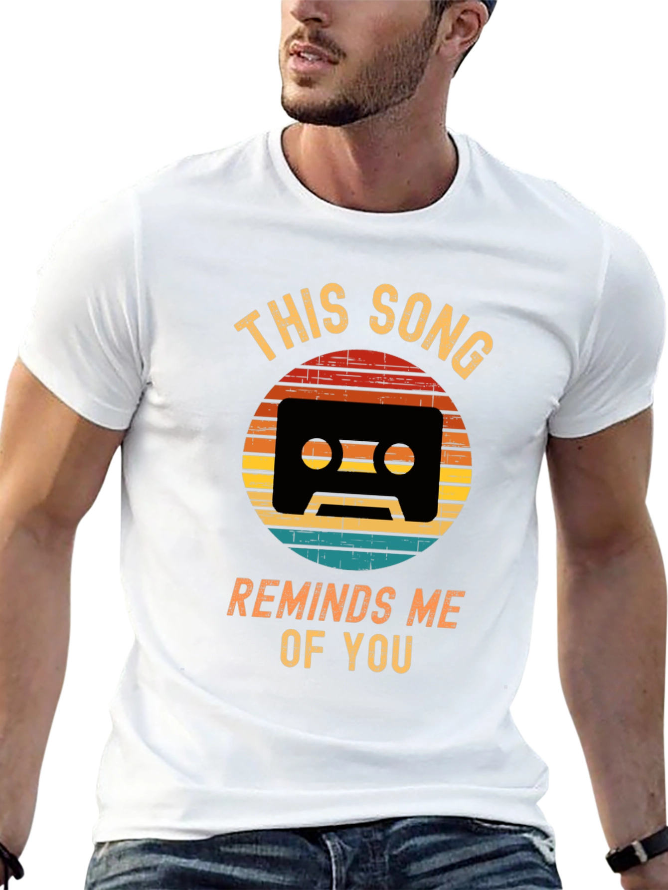 Black Retro Cassette Tape Shirt - 'This Song Reminds Me of You' view 13