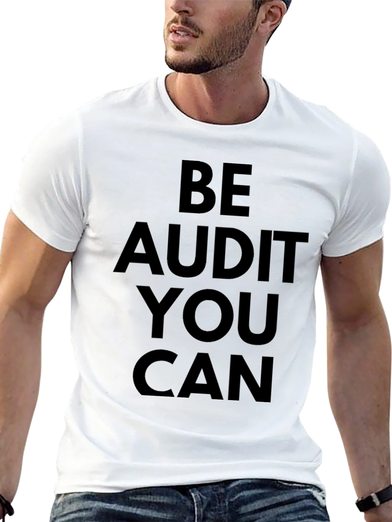 Black Be Audit You Can Funny Black T-Shirt view 13