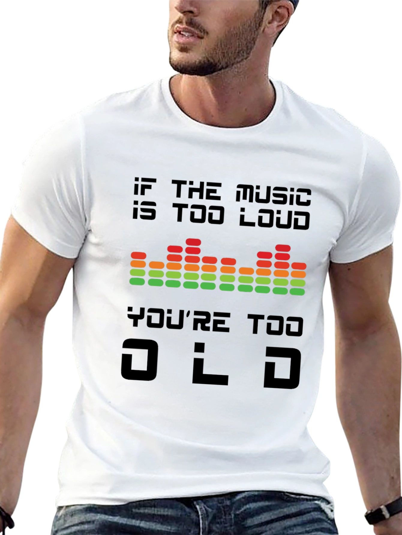Black Music Too Loud T-Shirt - You're Too Old Graphic Tee view 13