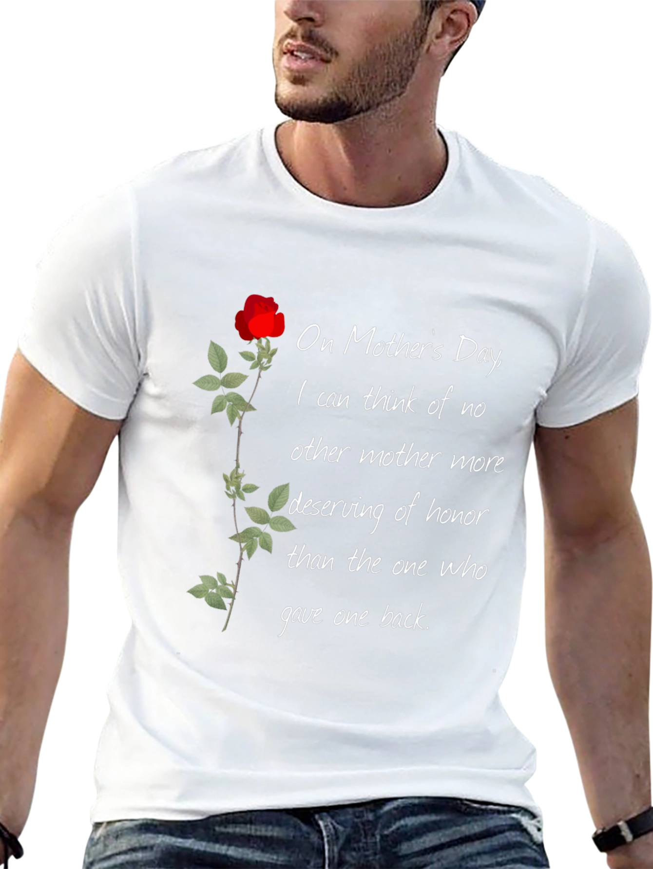 Black Mother's Day Rose T-Shirt view 13