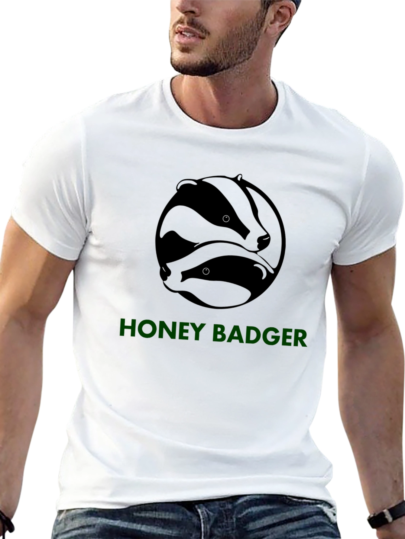 Black Honey Badger Graphic Tee - Black view 13