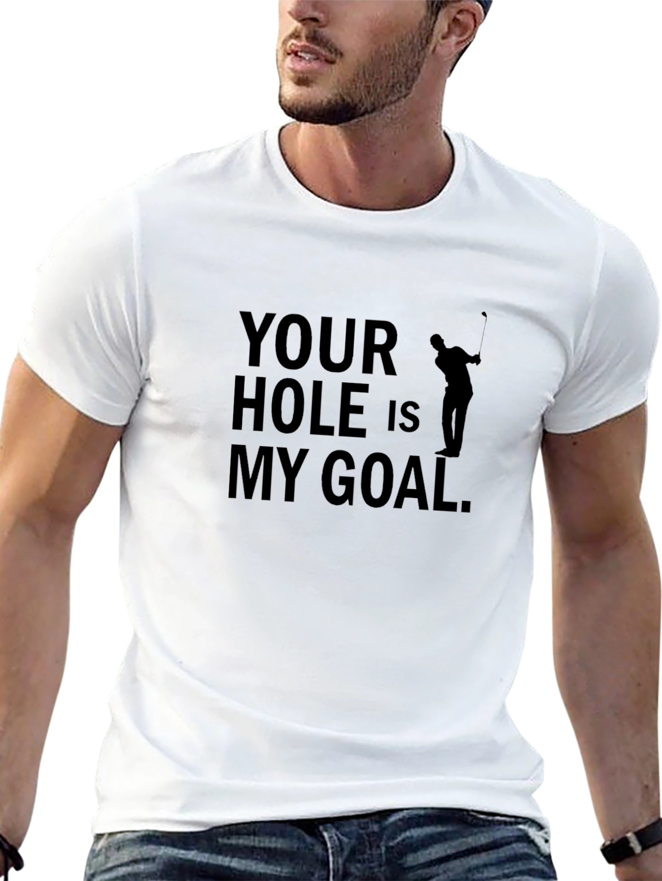 Black Your Hole Is My Goal T-Shirt - Golf Humor Tee view 13