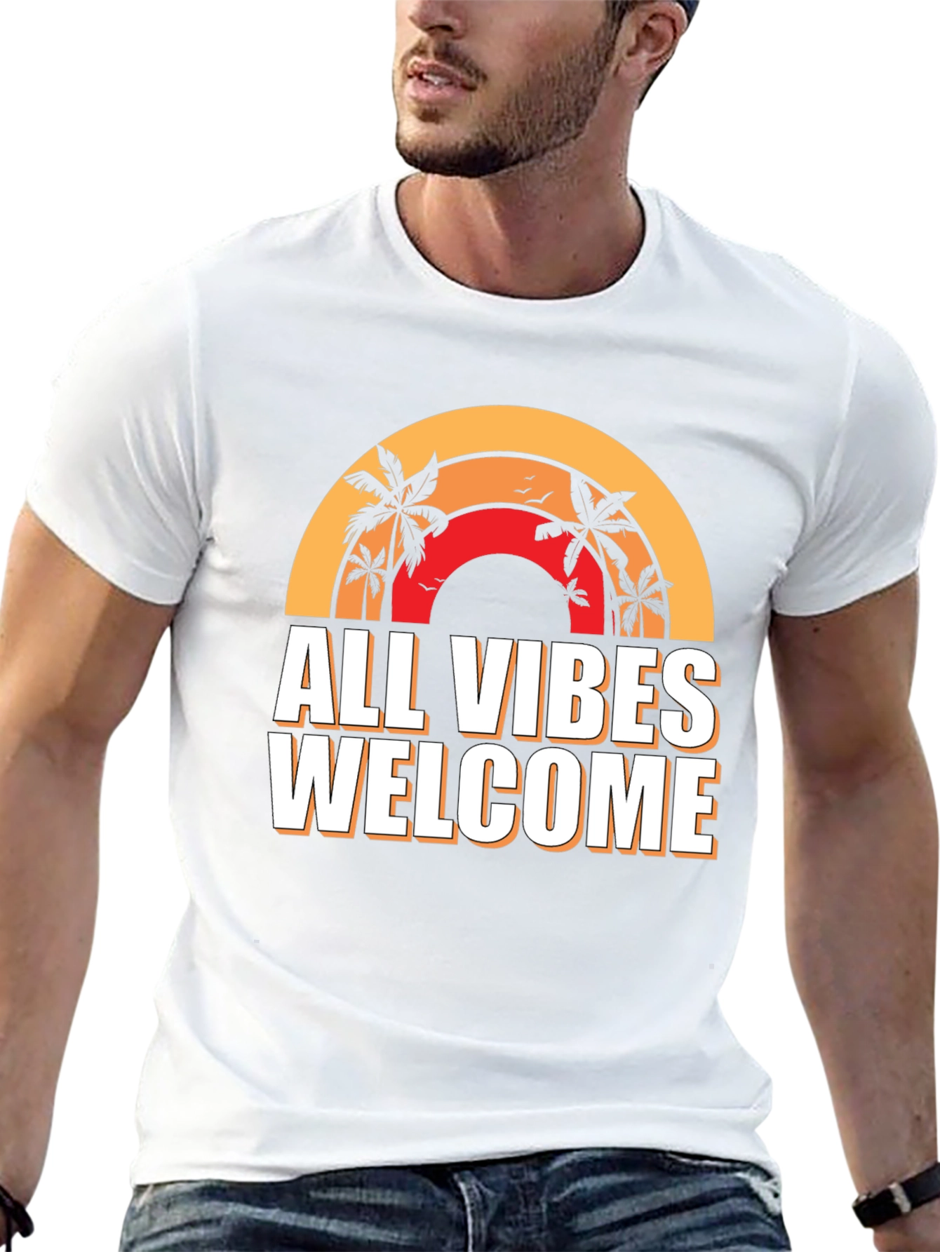Black All Vibes Welcome Graphic Tee - Black view 13