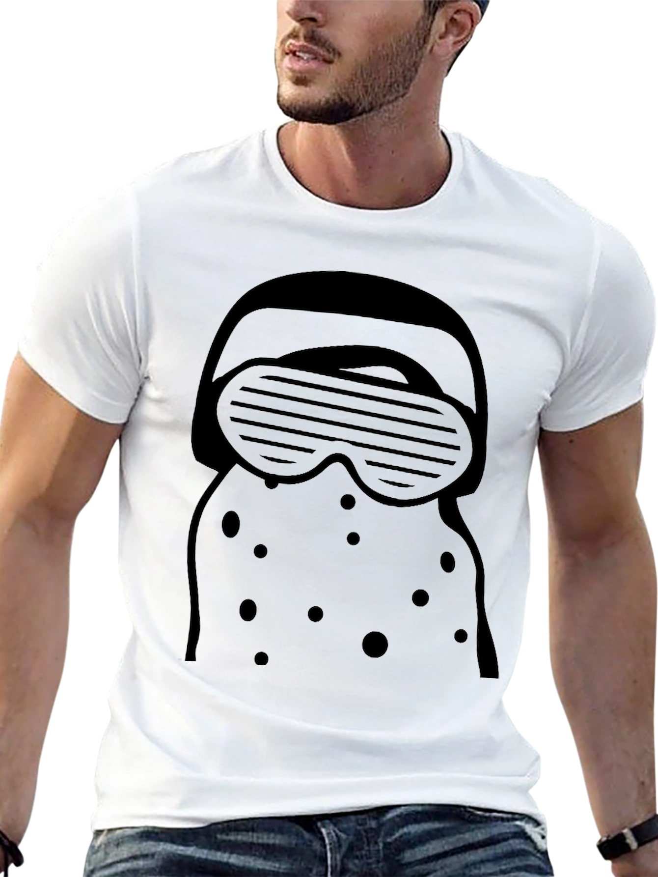 Black Retro Helmet T-Shirt view 13