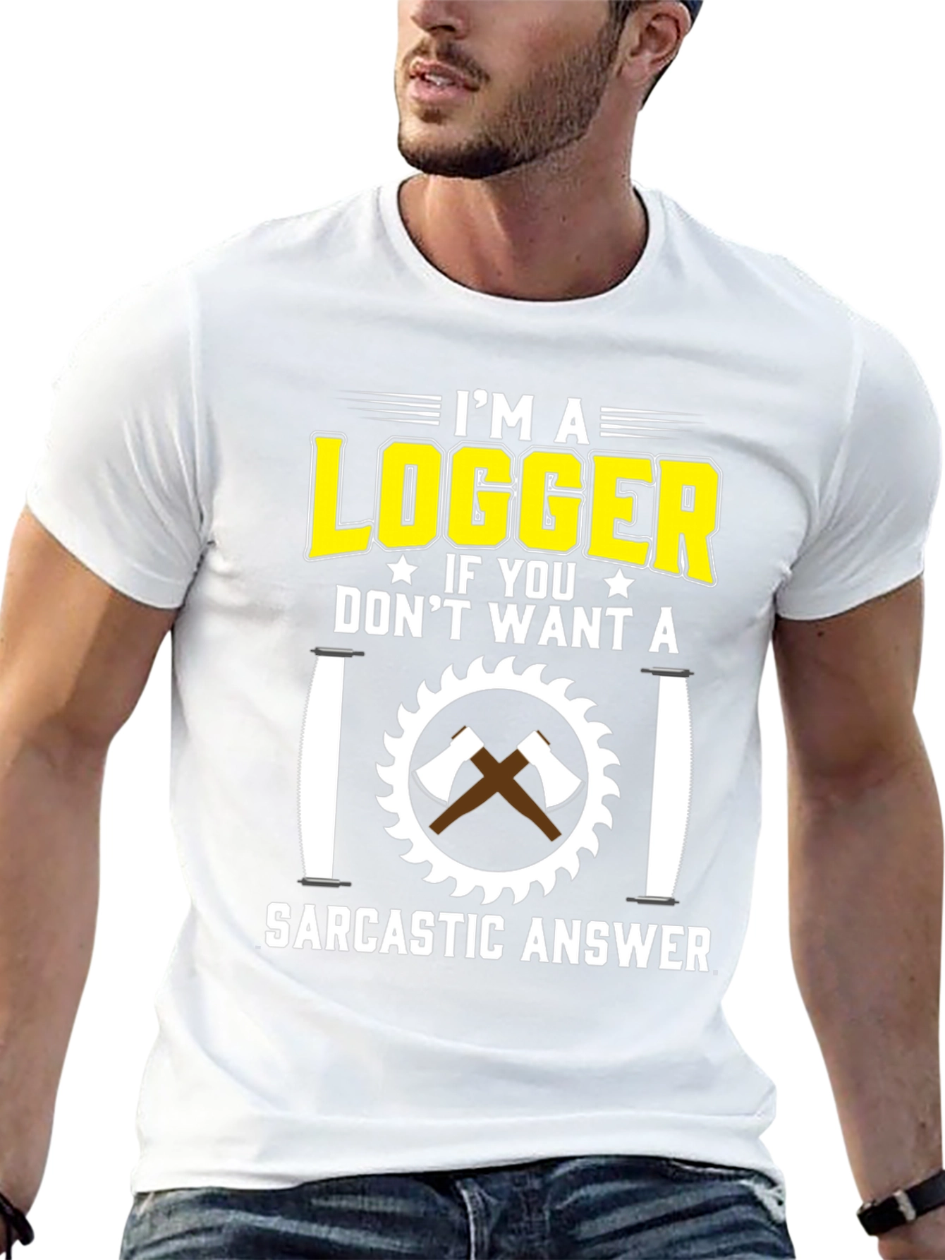 Black Logger Sarcastic Answer T-Shirt view 13