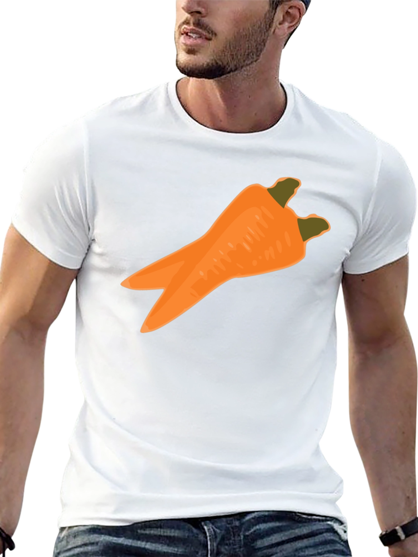 Black Funny Carrot T-Shirt: Unique Vegetable Graphic Tee for Men view 13