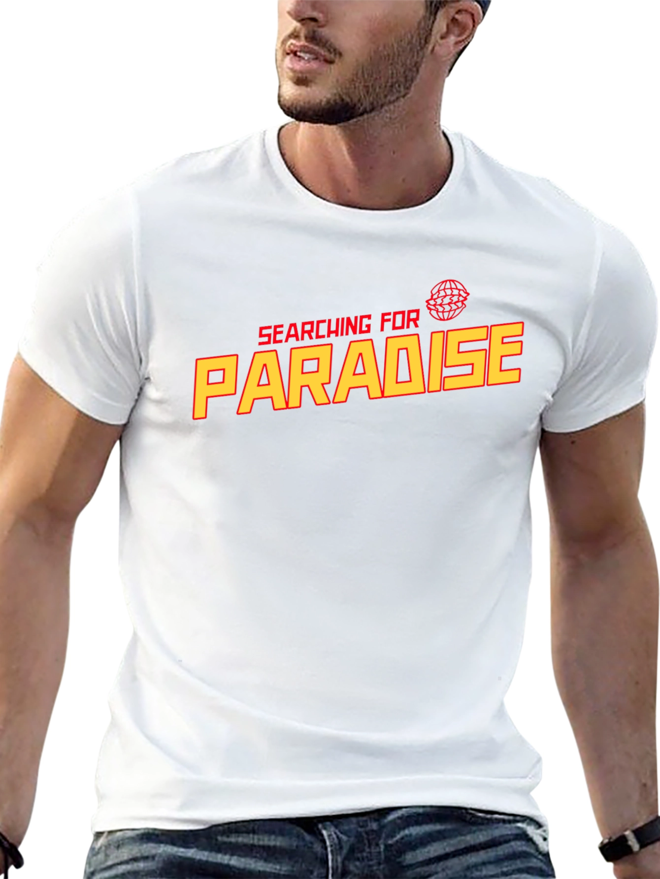 Black Searching for Paradise Graphic Tee - Black view 13