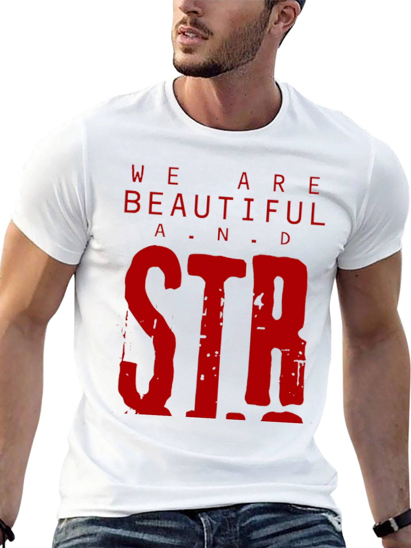 Black We Are Beautiful & Strong Graphic Tee view 13