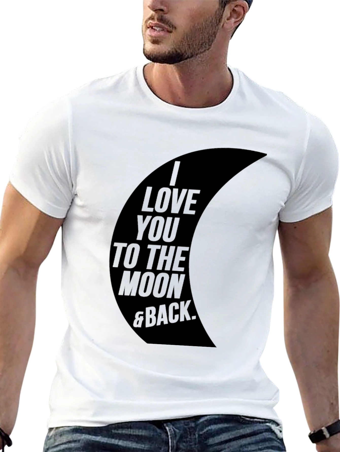 Black I Love You to the Moon & Back Graphic Tee - Black view 13