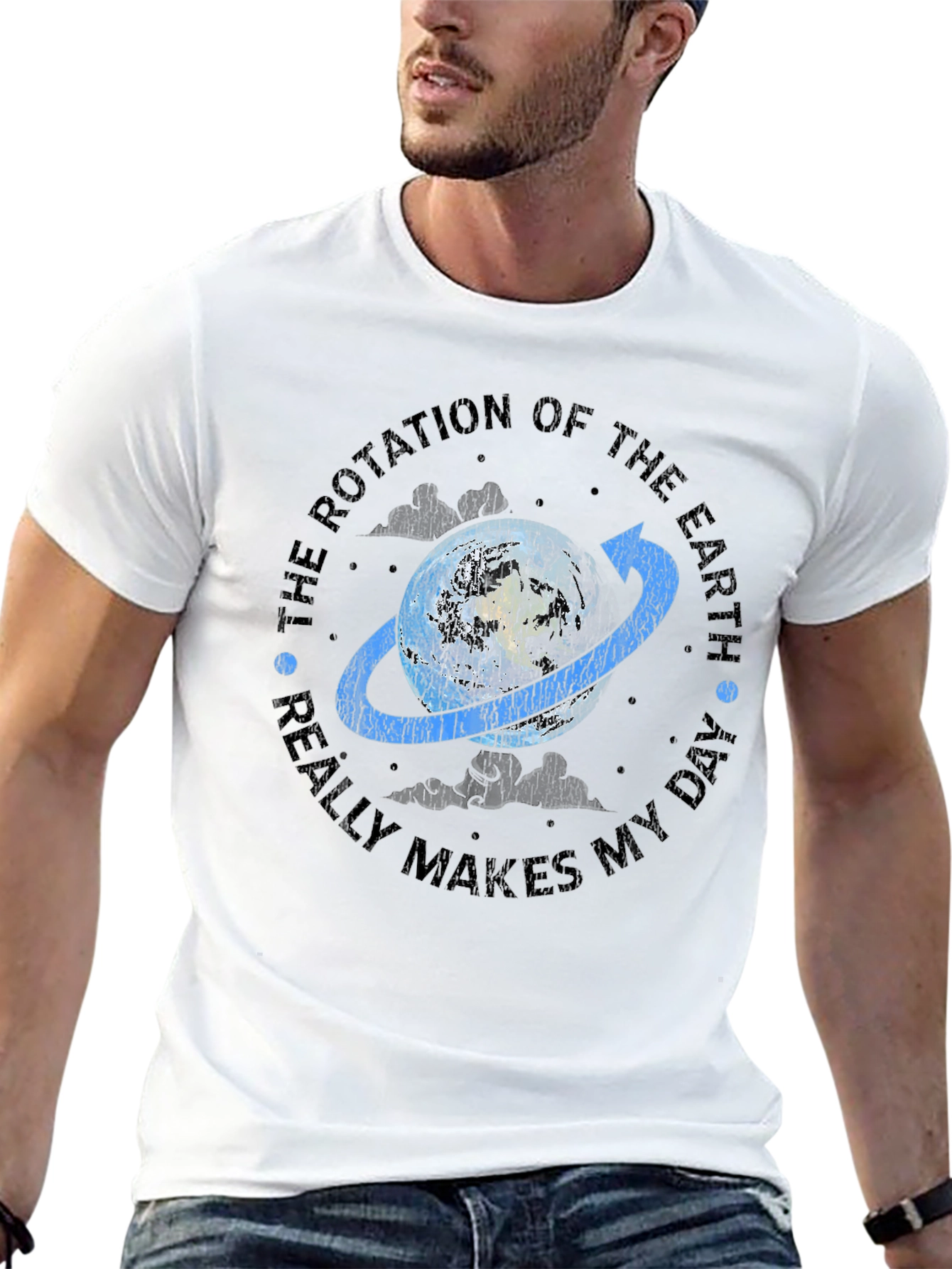 Black Rotation of the Earth T-Shirt - Funny Science Tee view 13