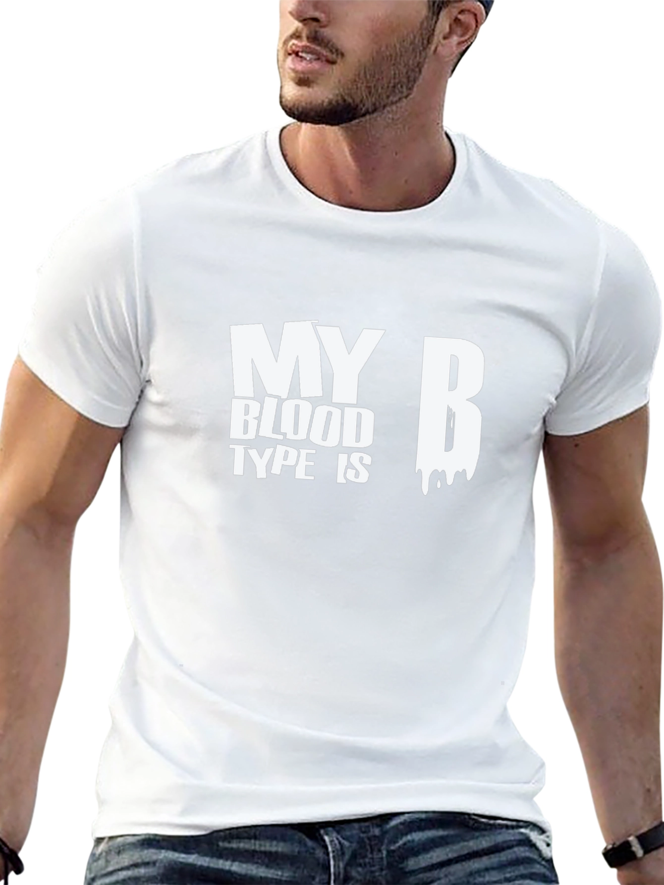 Black My Blood Type Is B - Graphic T-Shirt view 13