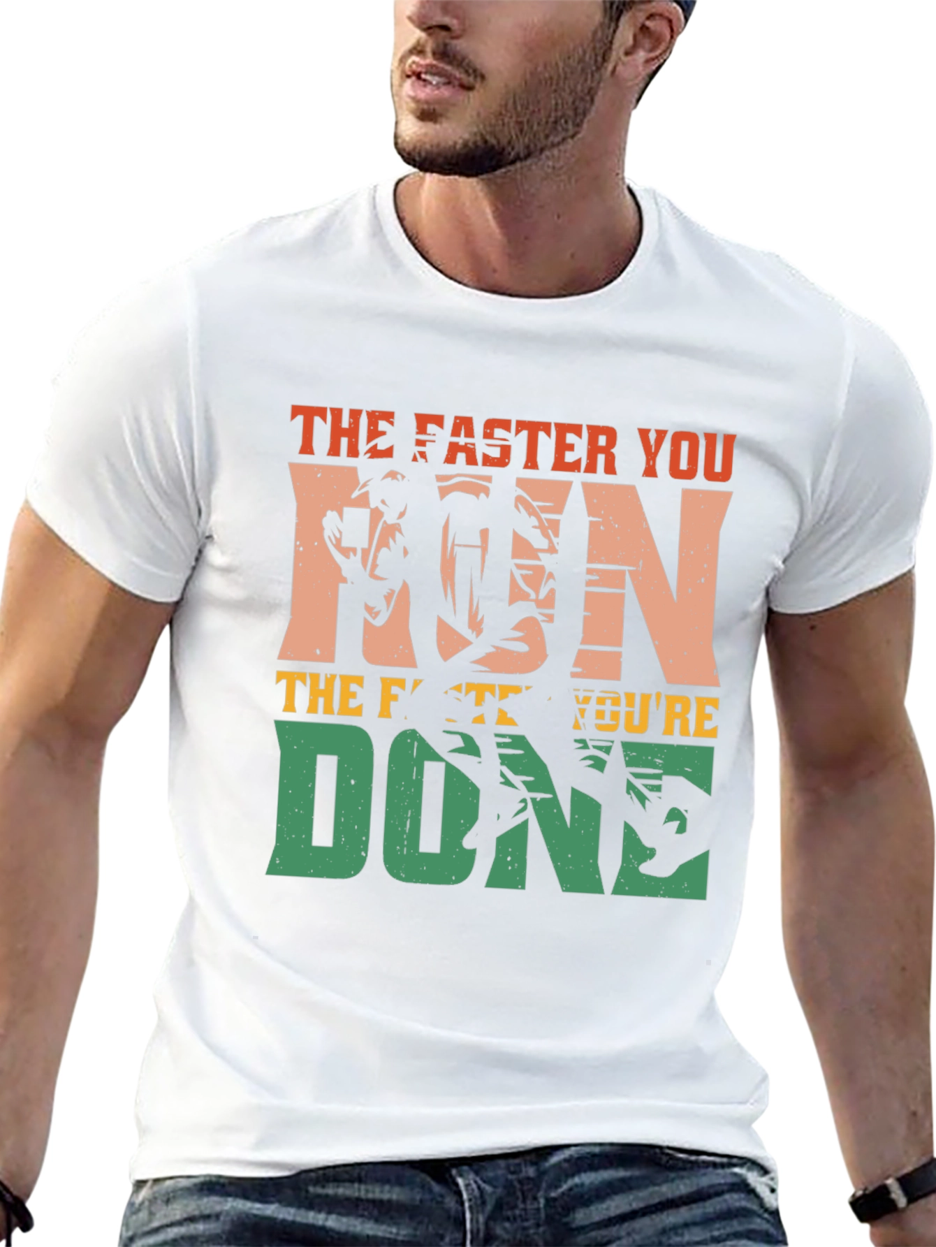 Black The Faster You Run, You're Done T-Shirt view 13