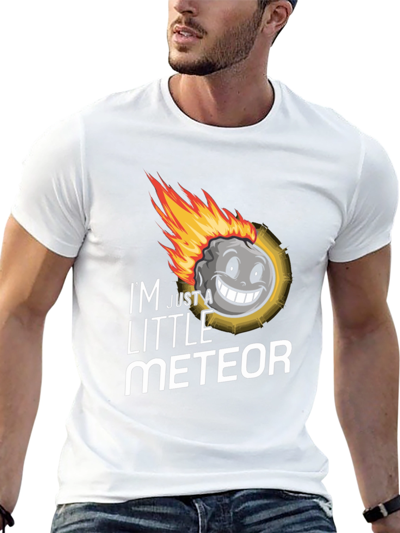 Black I'm Just a Little Meteor Graphic T-Shirt view 13