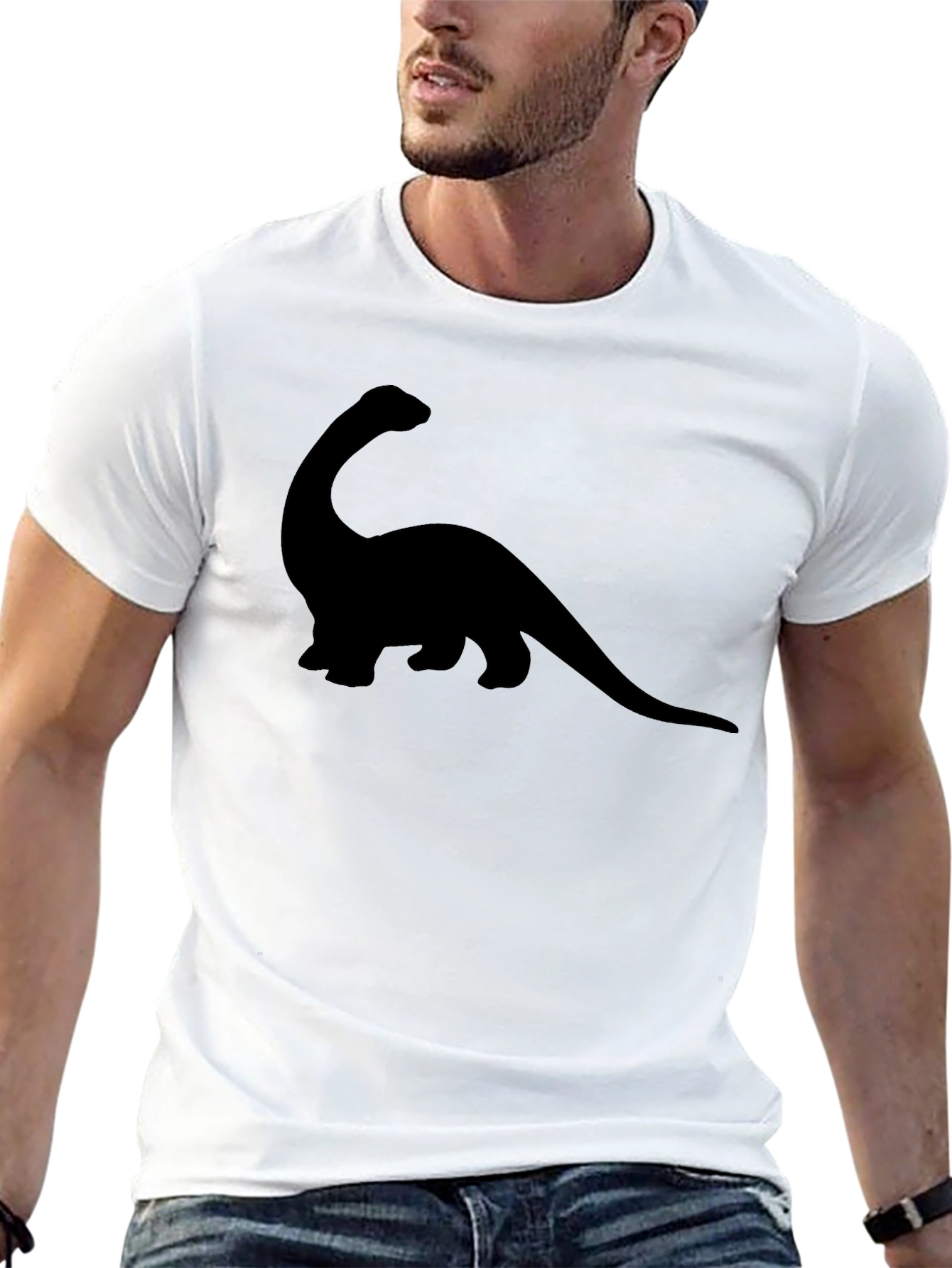 Dinosaur Graphic Tee - Black Brontosaurus T-Shirt - 13