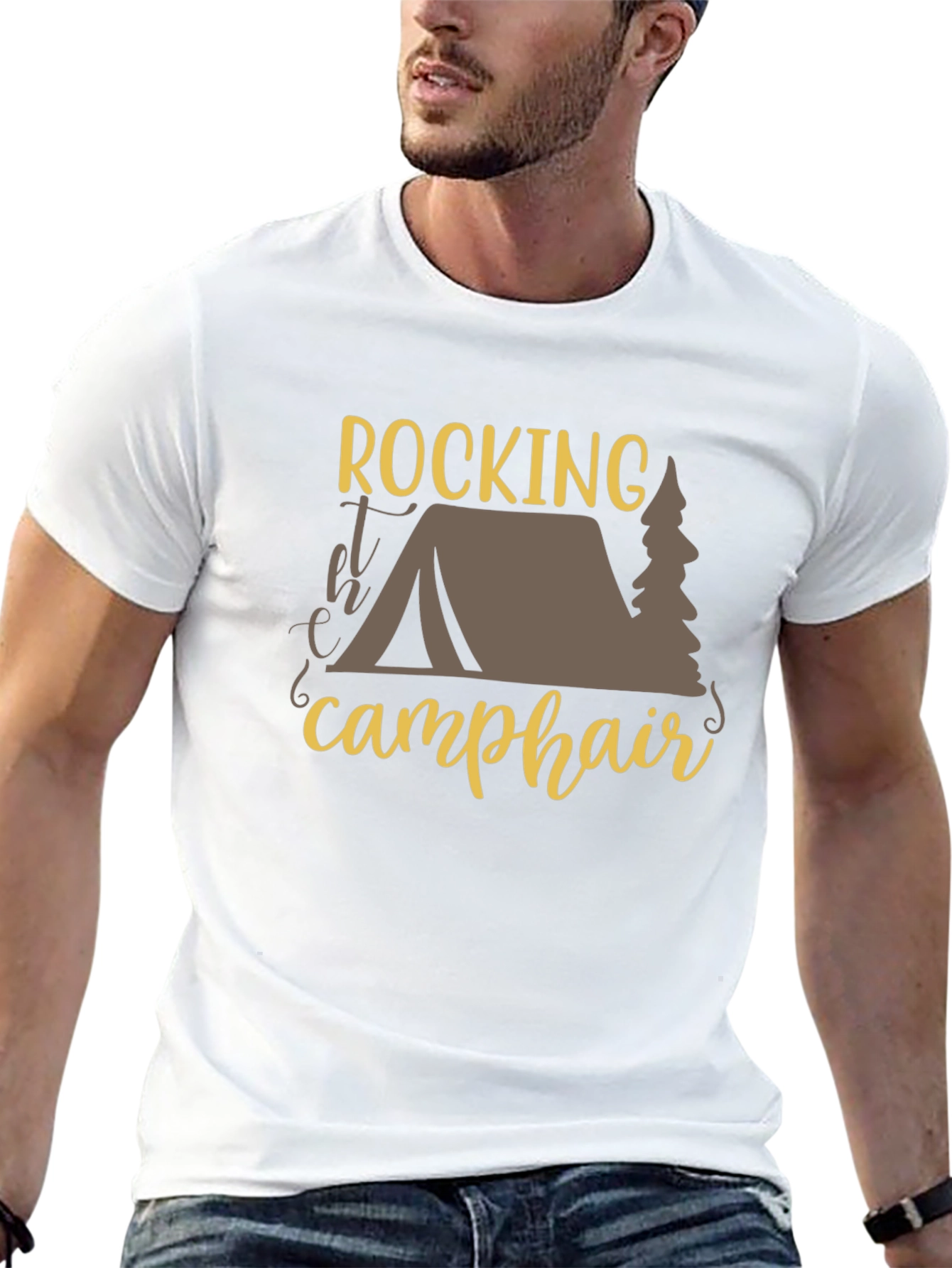 Black Rocking the Camp Hair T-Shirt view 13