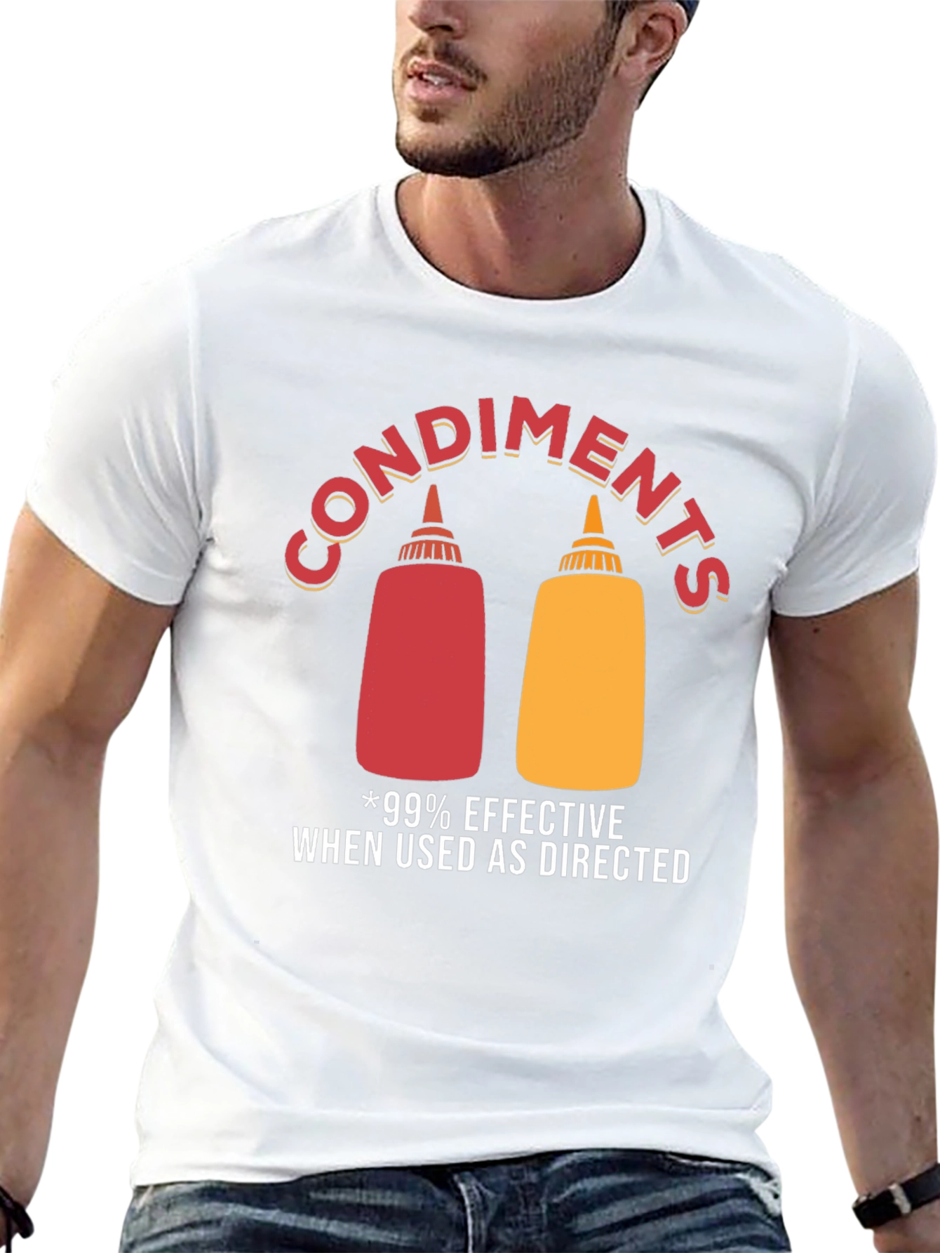 Black Condiments Humor Graphic T-Shirt view 13