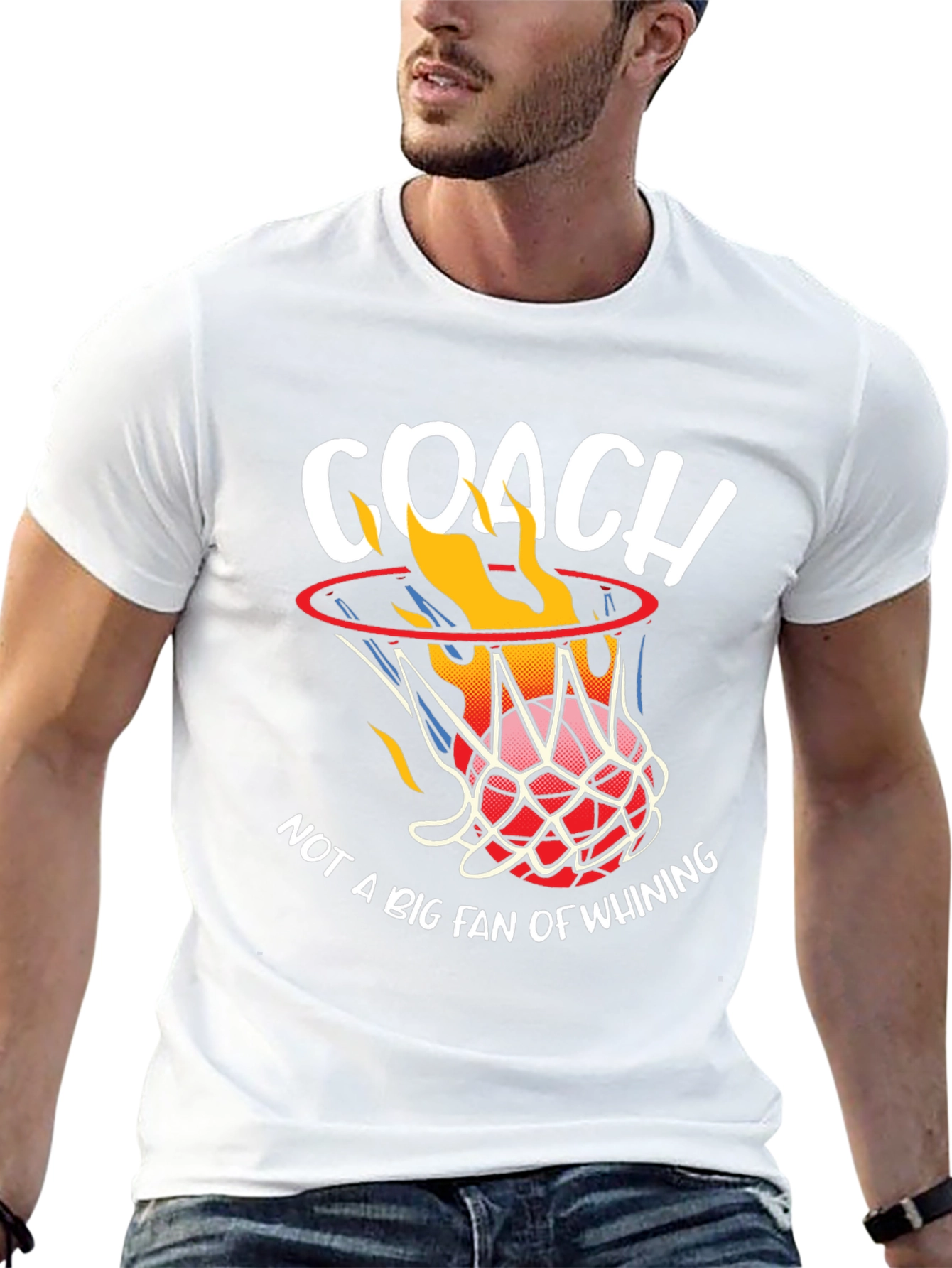 Black Coach Not a Fan Whining T-Shirt view 13