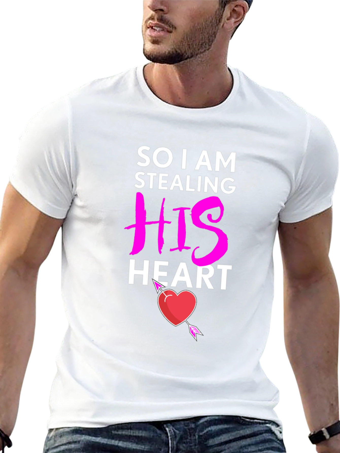 Black Stealing His Heart Valentine's Day T-Shirt view 13