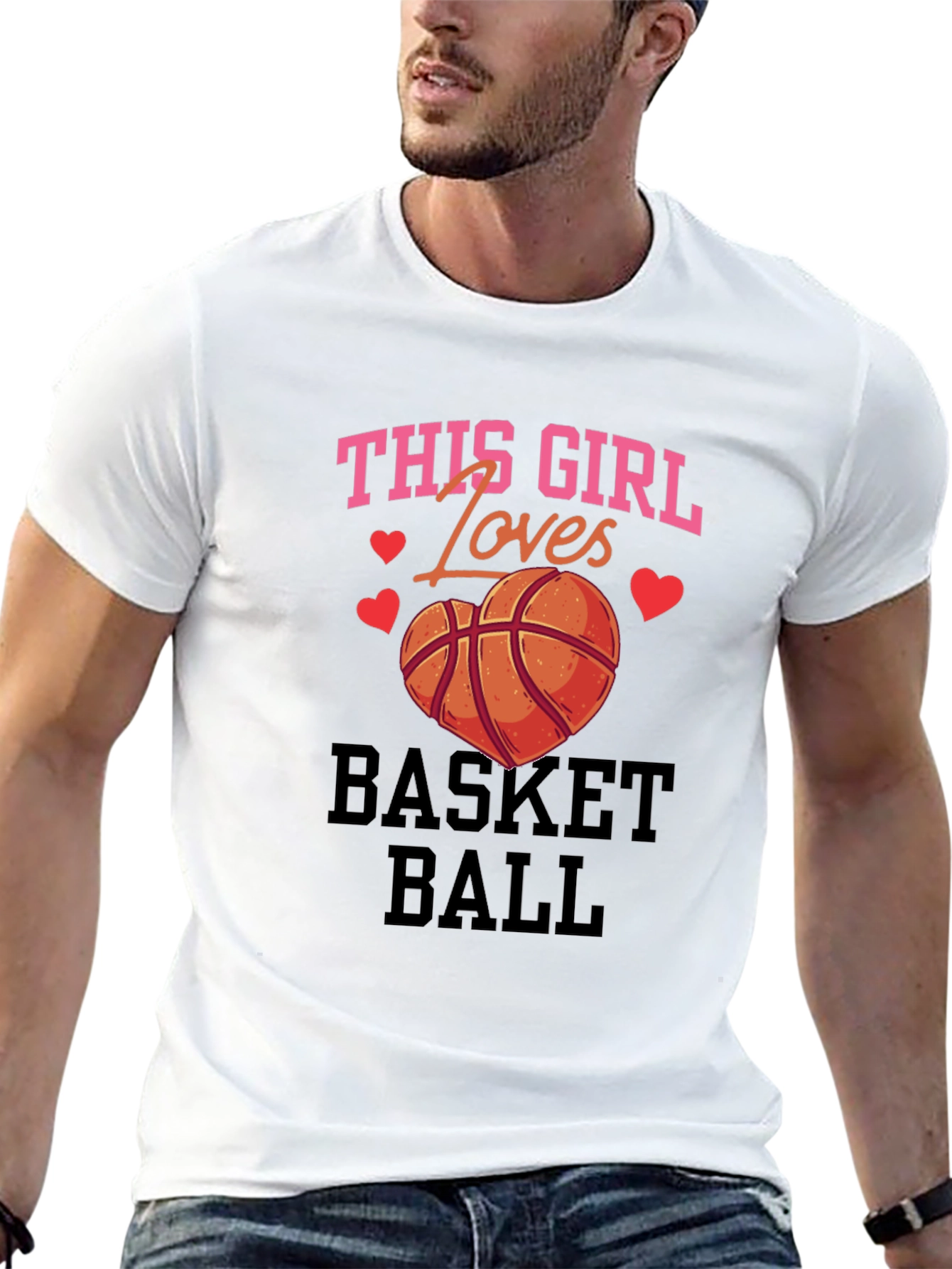 Black Basketball Lover Girl T-Shirt view 13