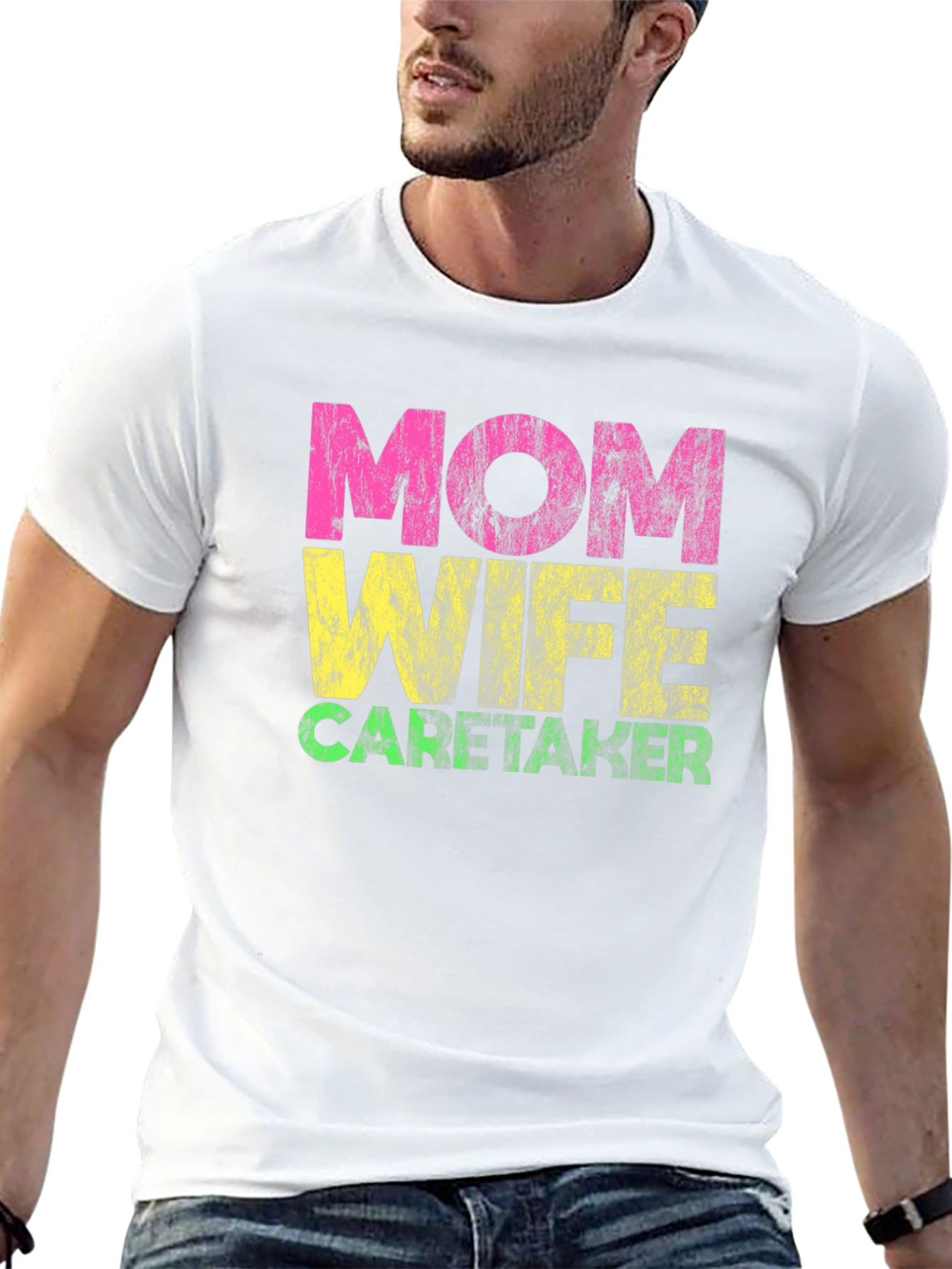 Black Mom Wife Caretaker Graphic Tee - Black view 13