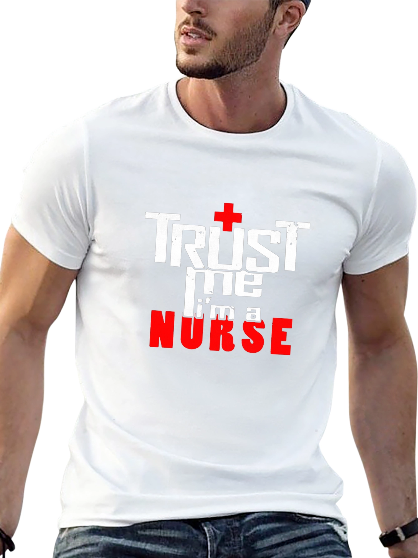 Black Trust Me I'm A Nurse T-Shirt view 13