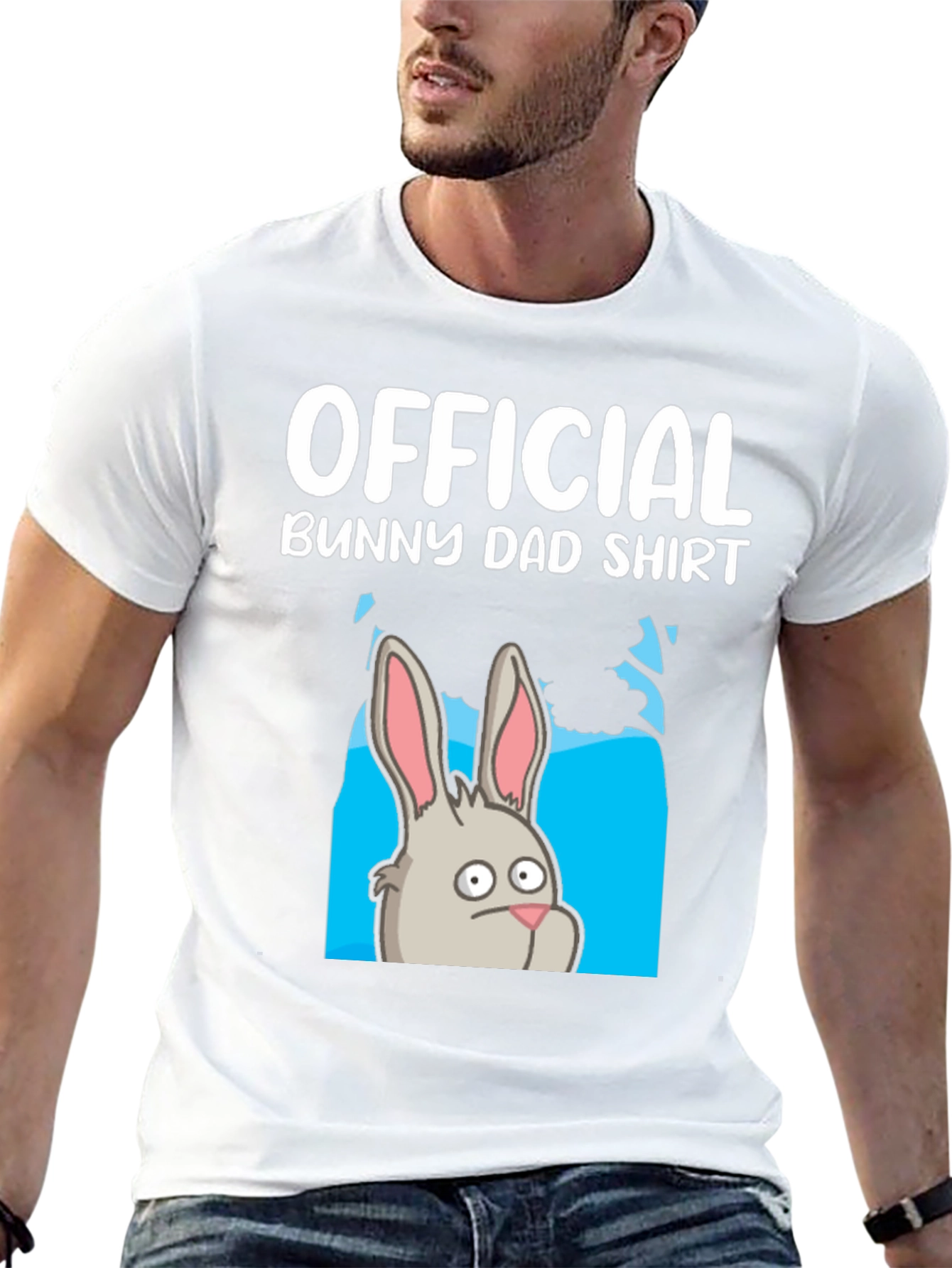 Black Official Bunny Dad Shirt - Funny Easter T-Shirt view 13