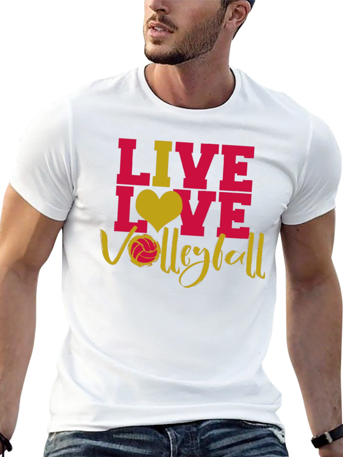 Black Live Love Volleyball Graphic T-Shirt view 13
