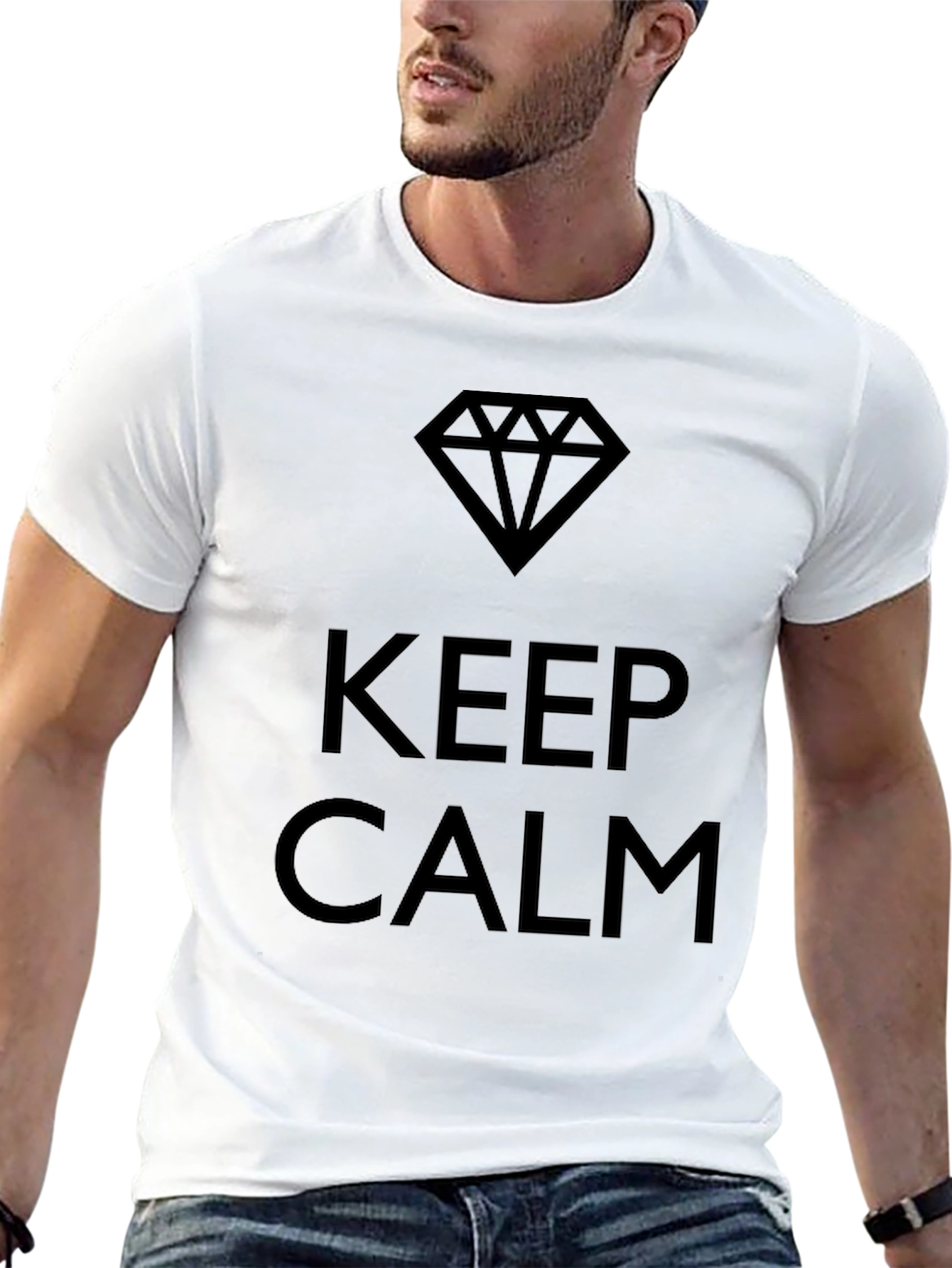 Black Keep Calm Black Graphic Tee view 13
