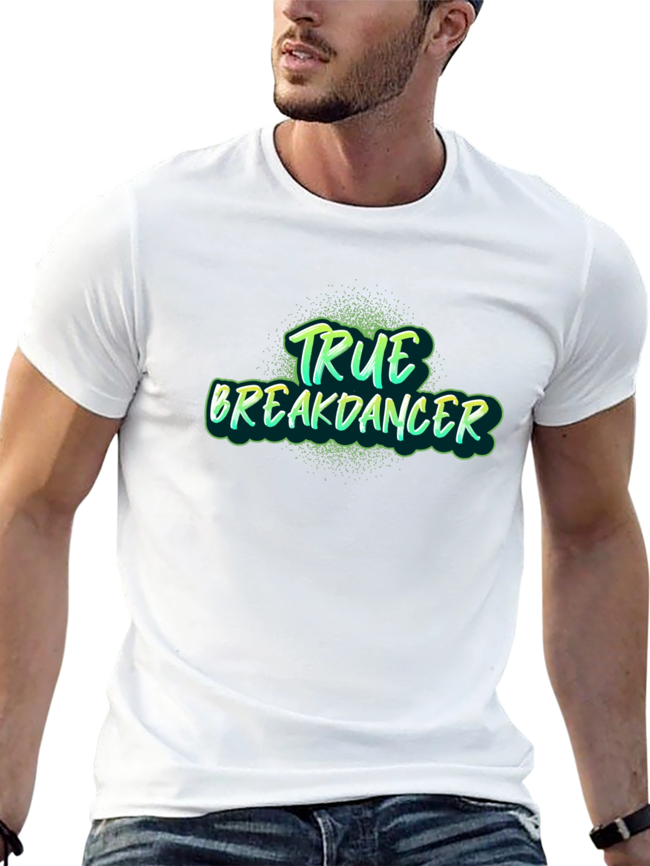 Black True Breakdancer Graphic Tee - Black Cotton Blend view 13